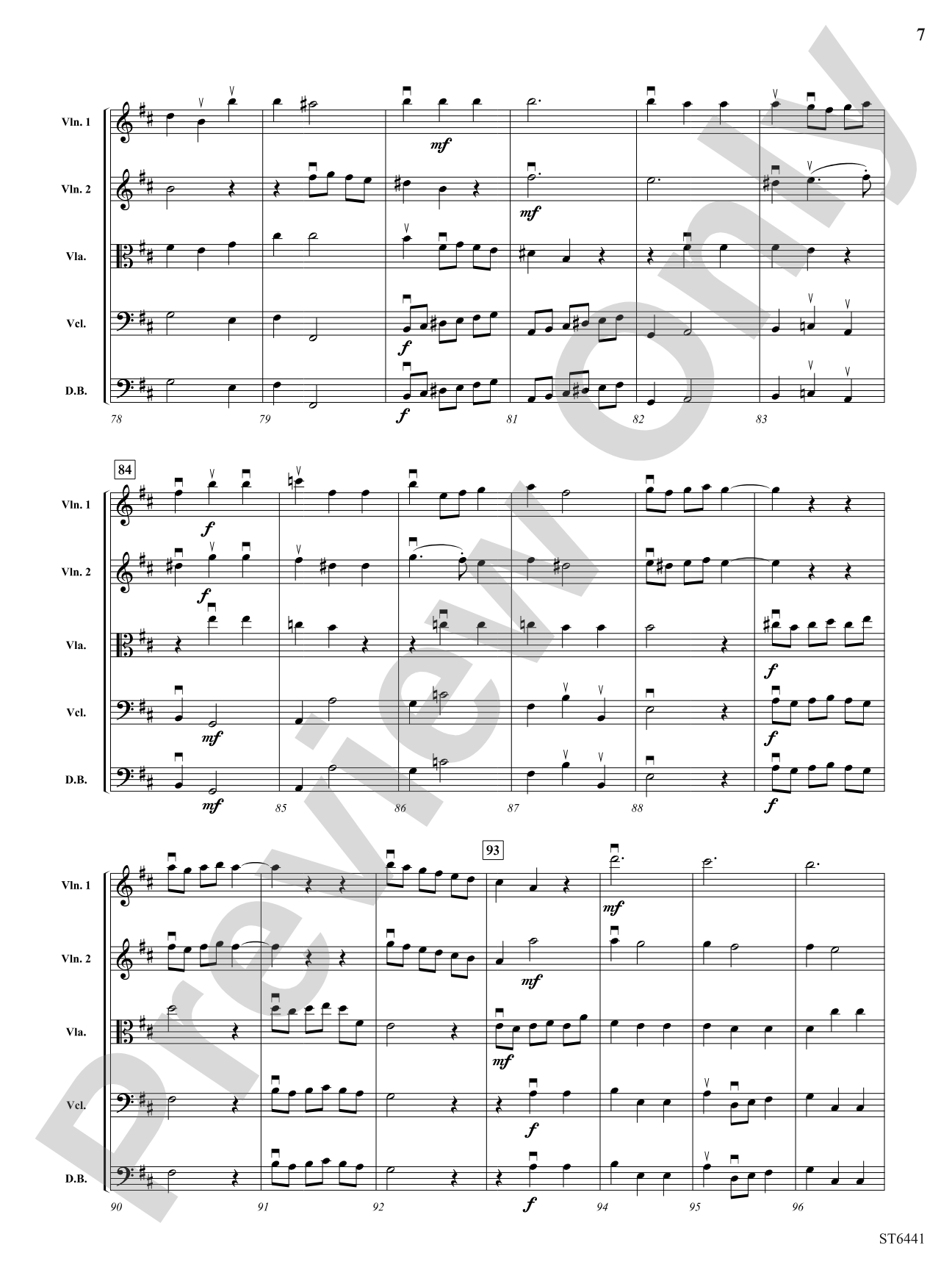 Largo and Presto: String Orchestra Conductor Score & Parts
