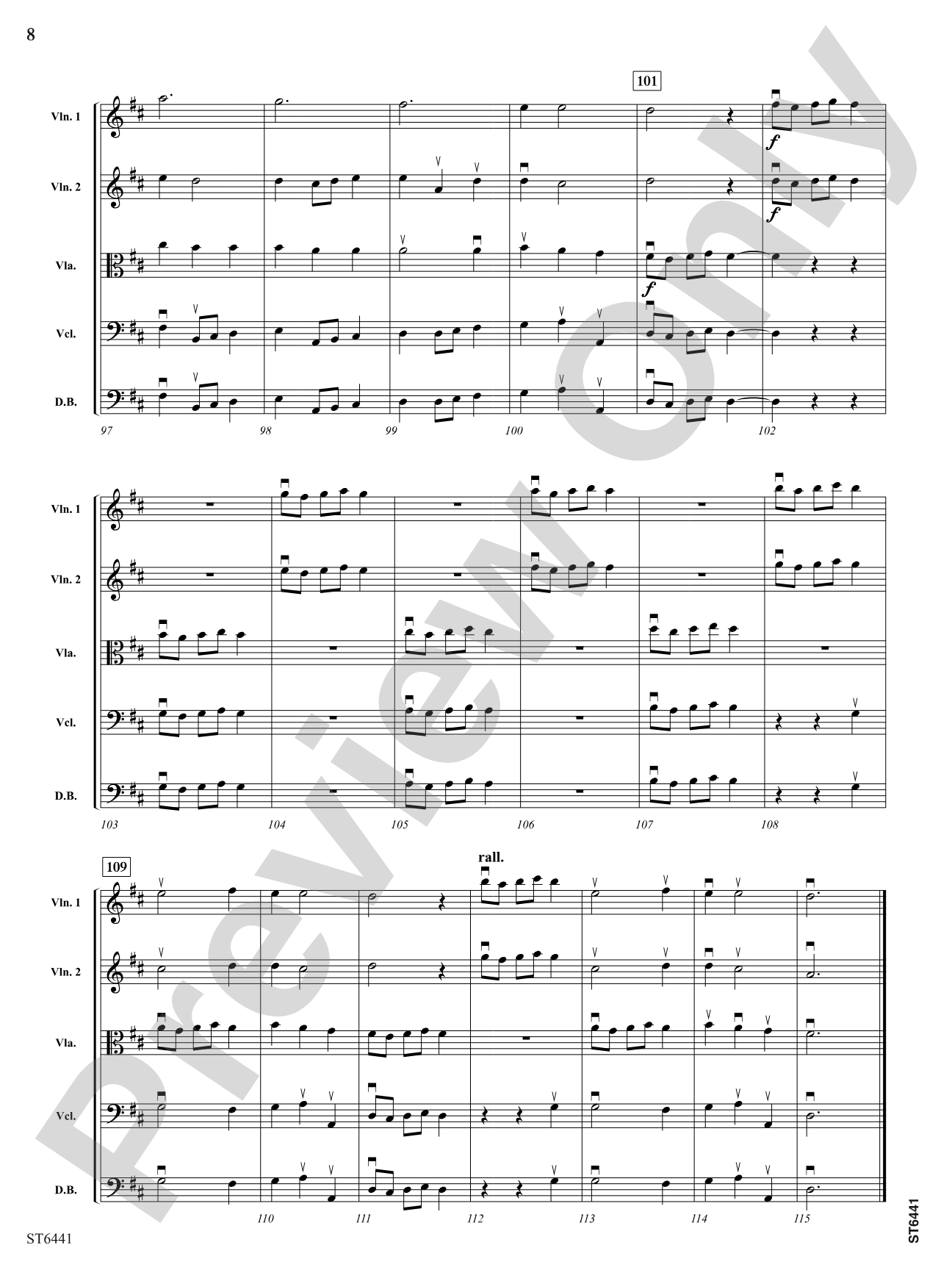 Largo and Presto: String Orchestra Conductor Score & Parts