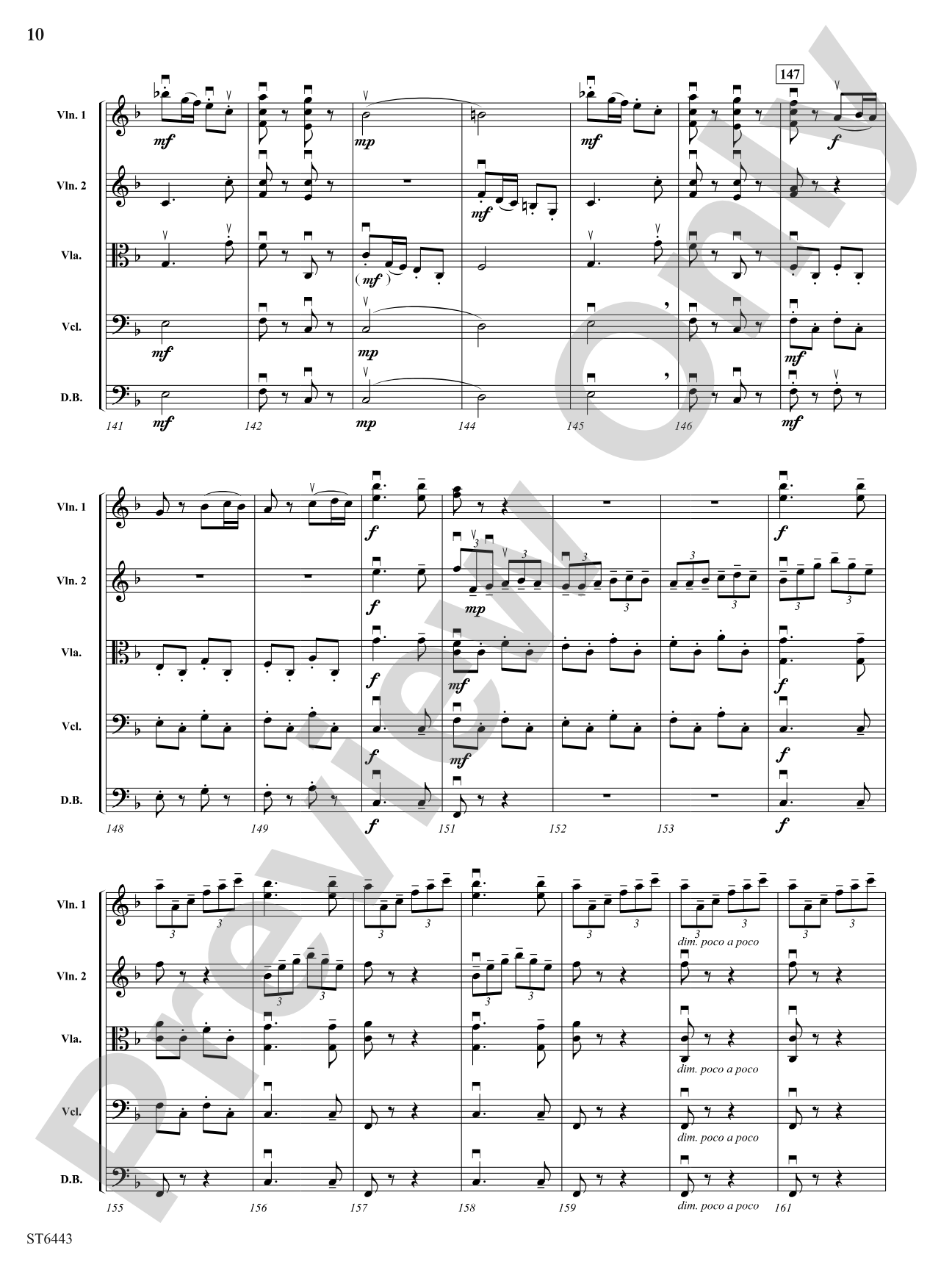 Symphony No 6: String Orchestra Conductor Score & Parts