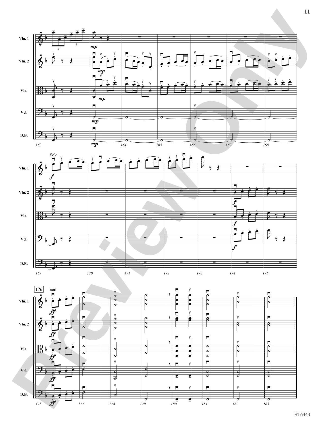 Symphony No 6: String Orchestra Conductor Score & Parts