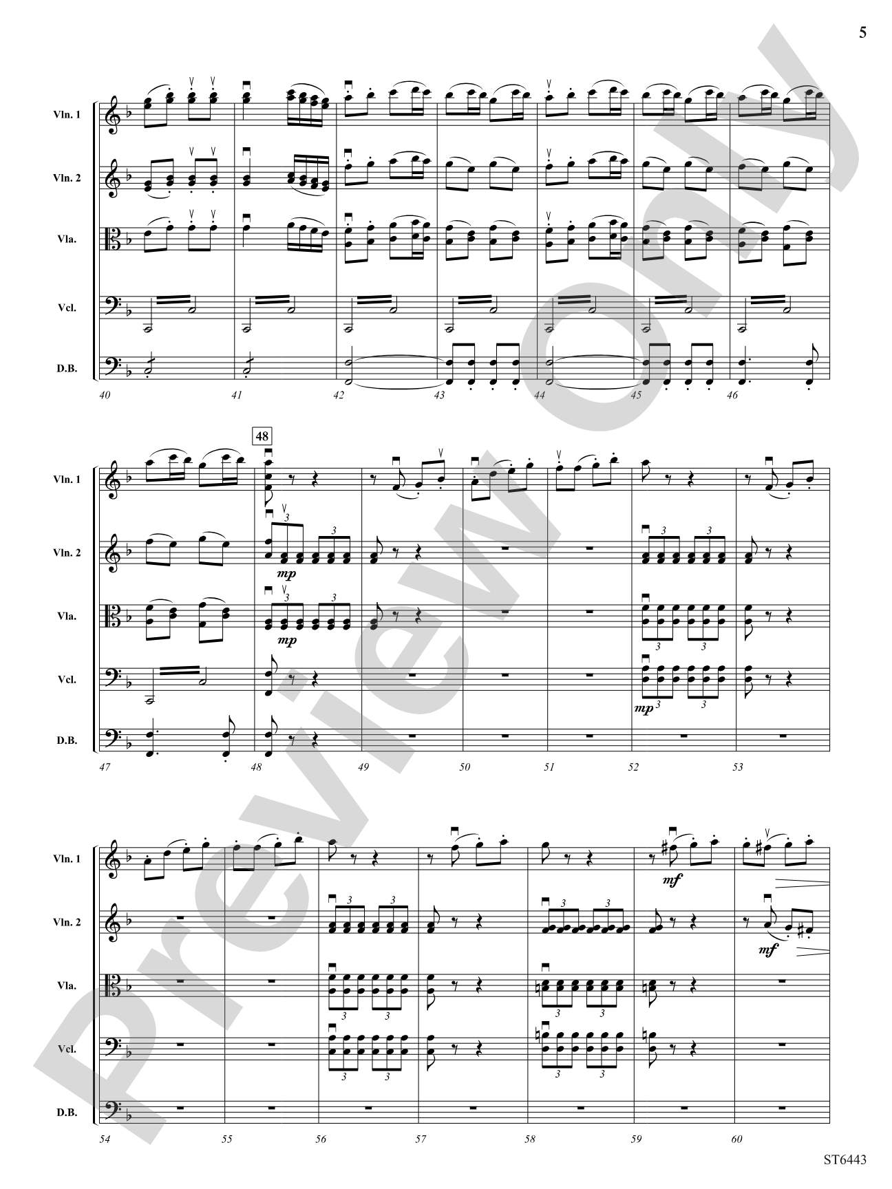 Symphony No 6: String Orchestra Conductor Score & Parts