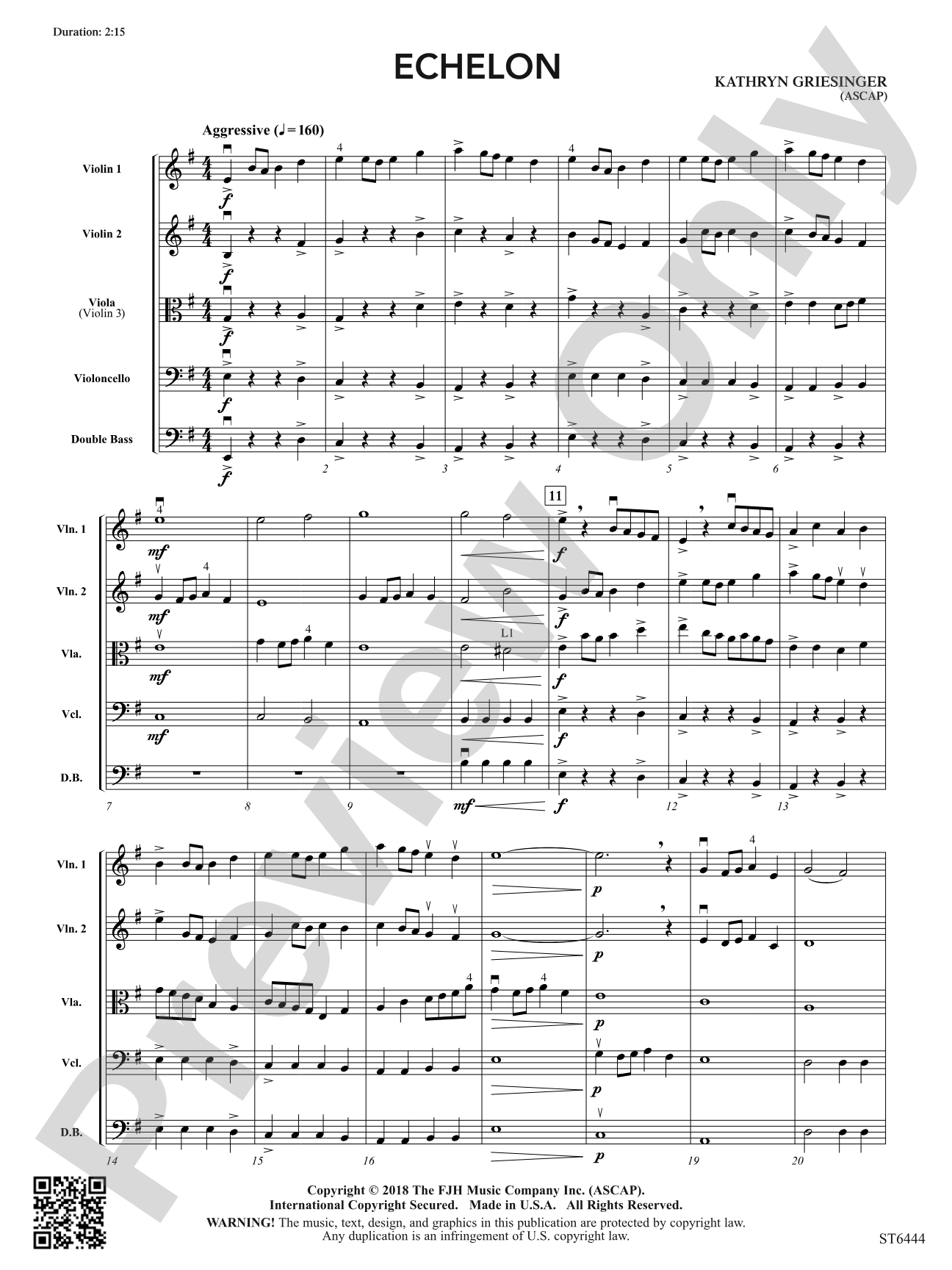 Echelon: String Orchestra Conductor Score & Parts