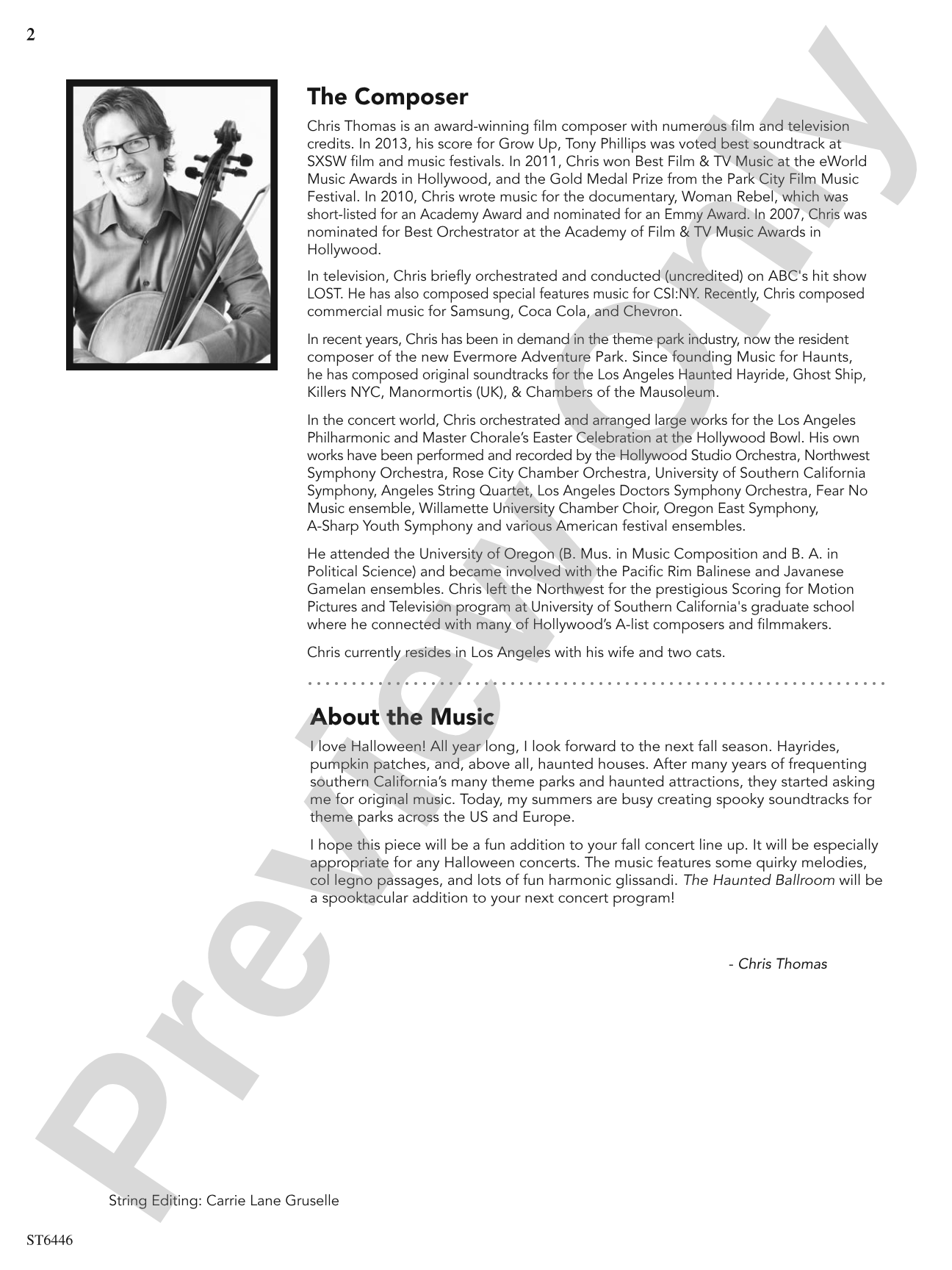The Haunted Ballroom: String Orchestra Conductor Score & Parts