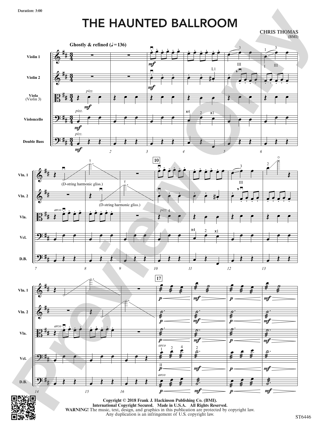 The Haunted Ballroom: String Orchestra Conductor Score & Parts