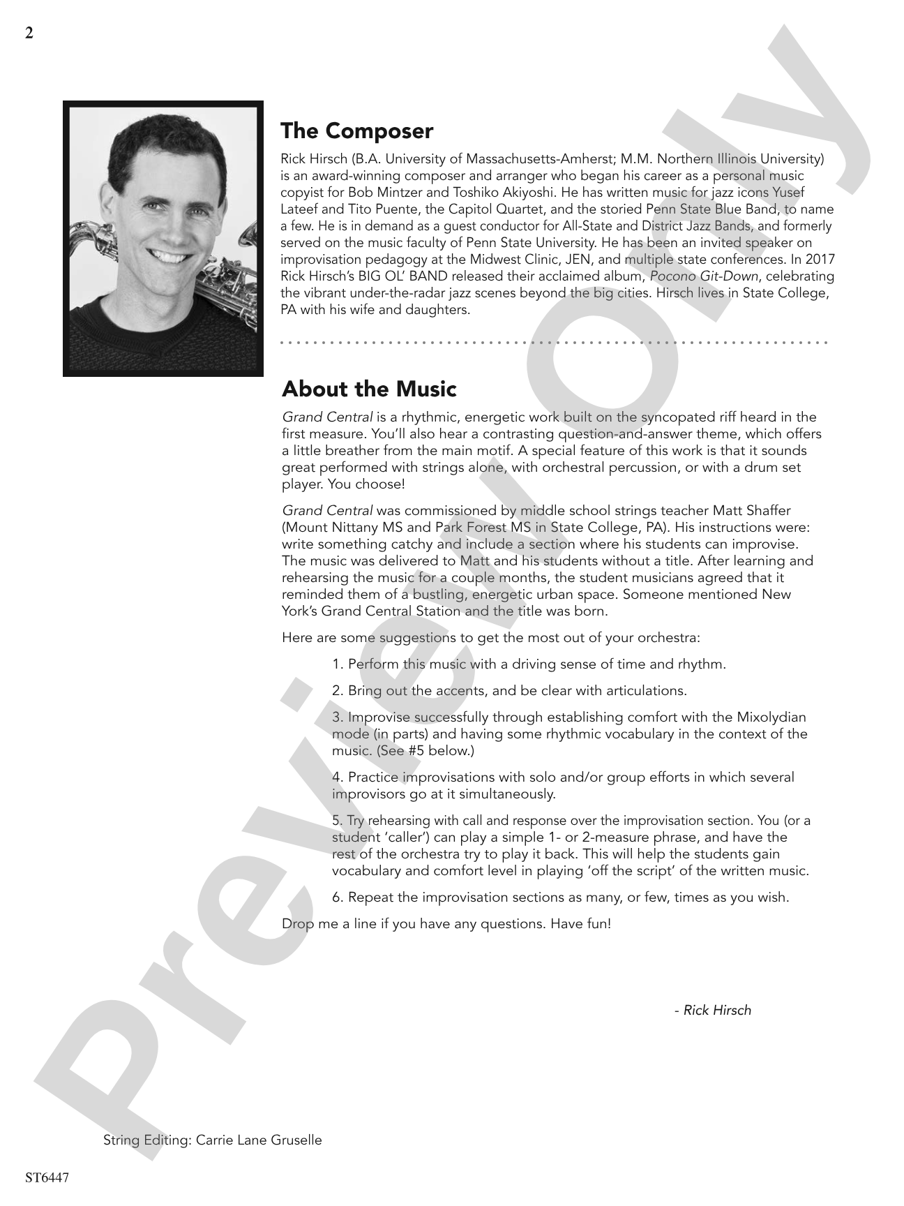 Grand Central: String Orchestra Conductor Score & Parts
