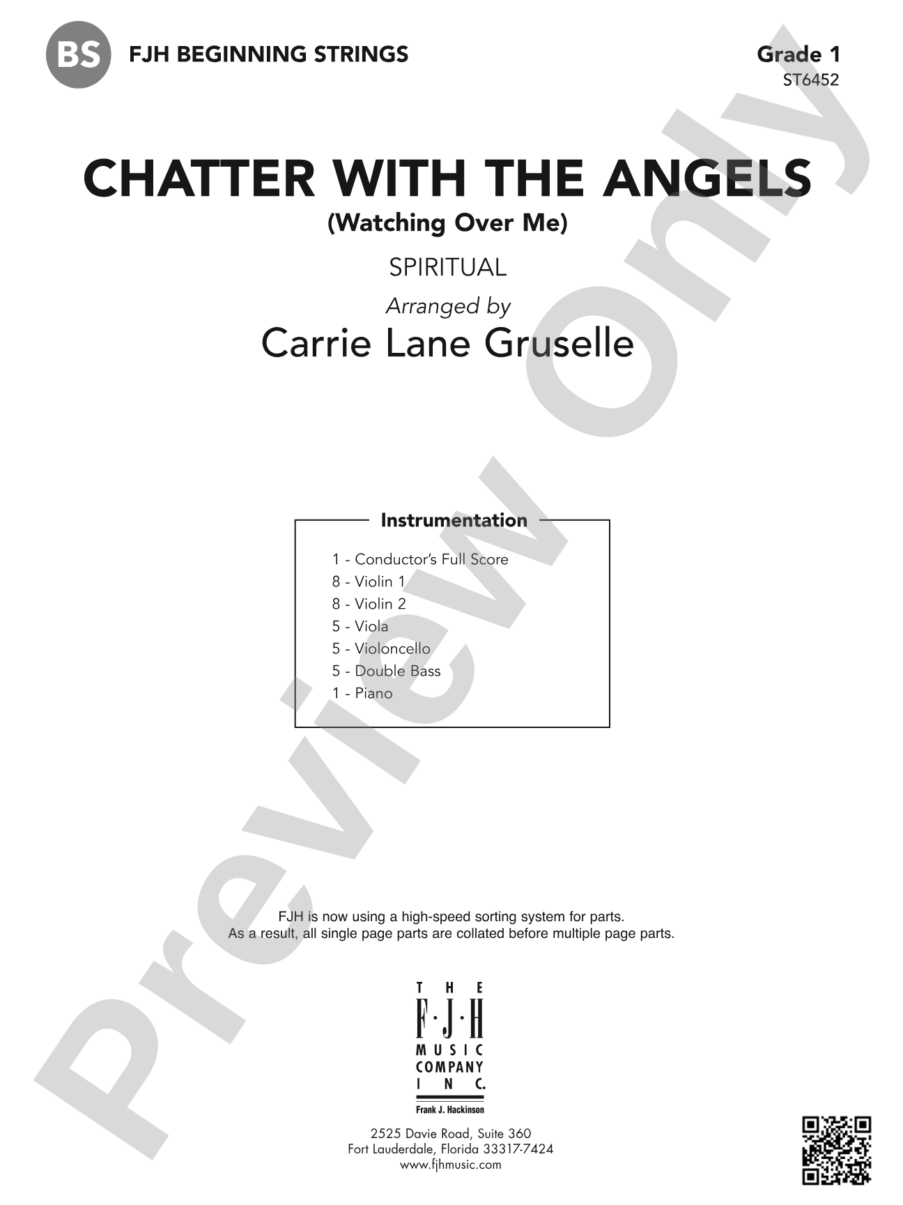 Chatter with the Angels: String Orchestra Conductor Score & Parts