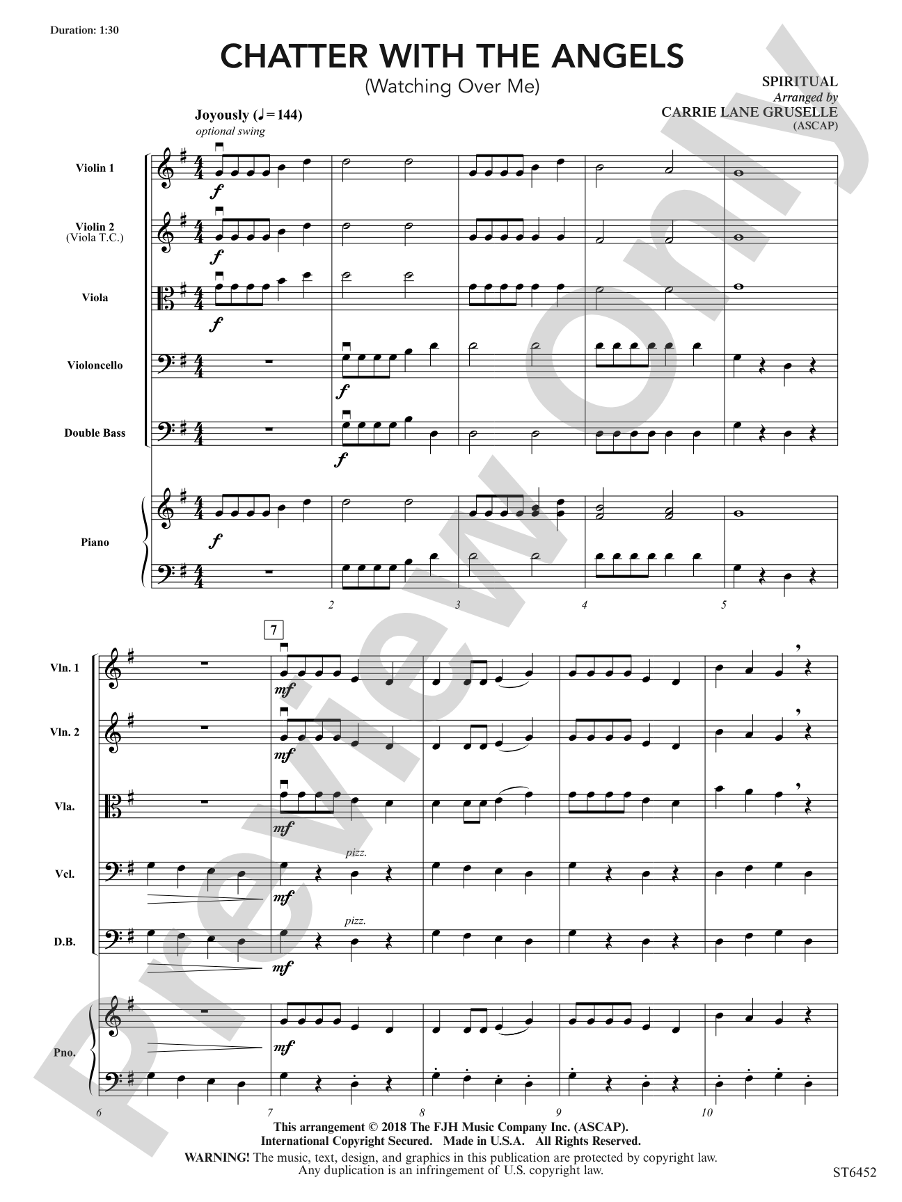 Chatter with the Angels: String Orchestra Conductor Score & Parts