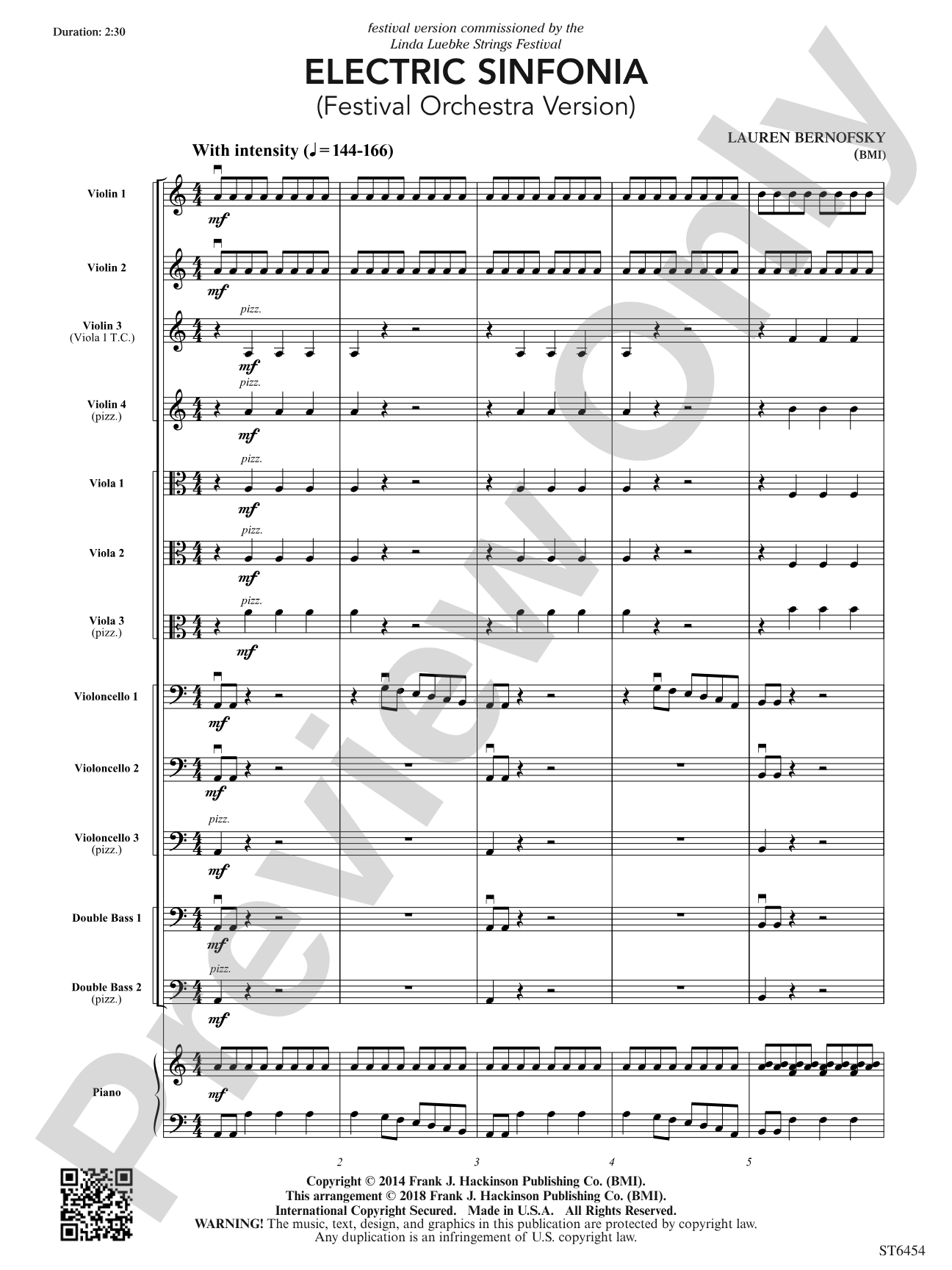 Electric Sinfonia: String Orchestra Conductor Score & Parts