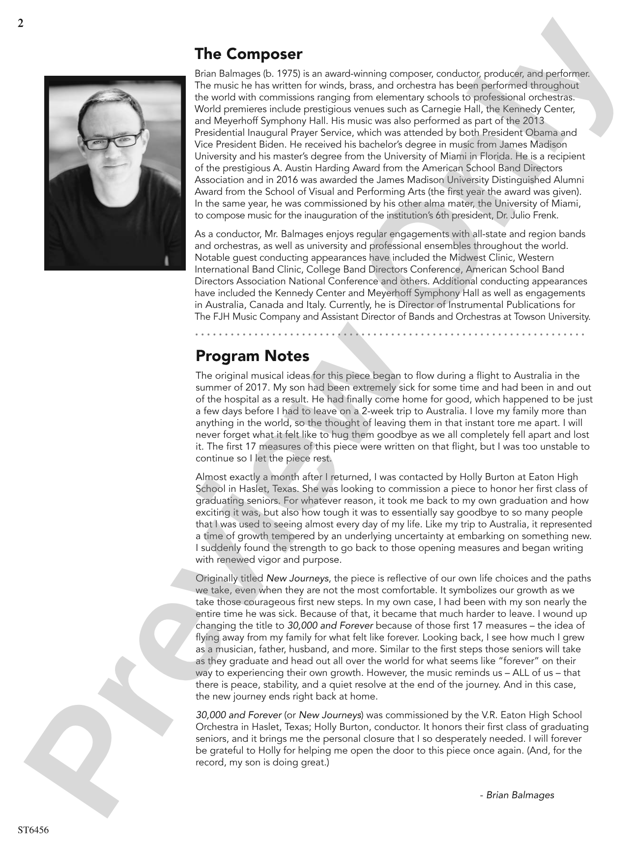 30,000 and Forever: String Orchestra Conductor Score & Parts