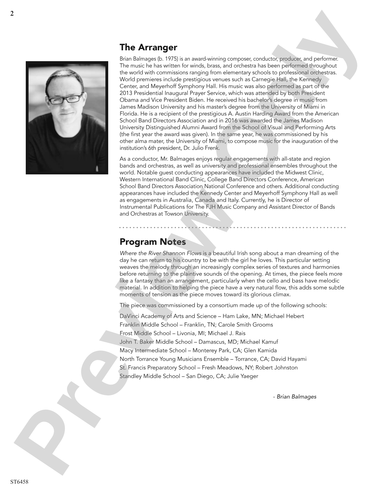 Where the River Shannon Flows: String Orchestra Conductor Score & Parts