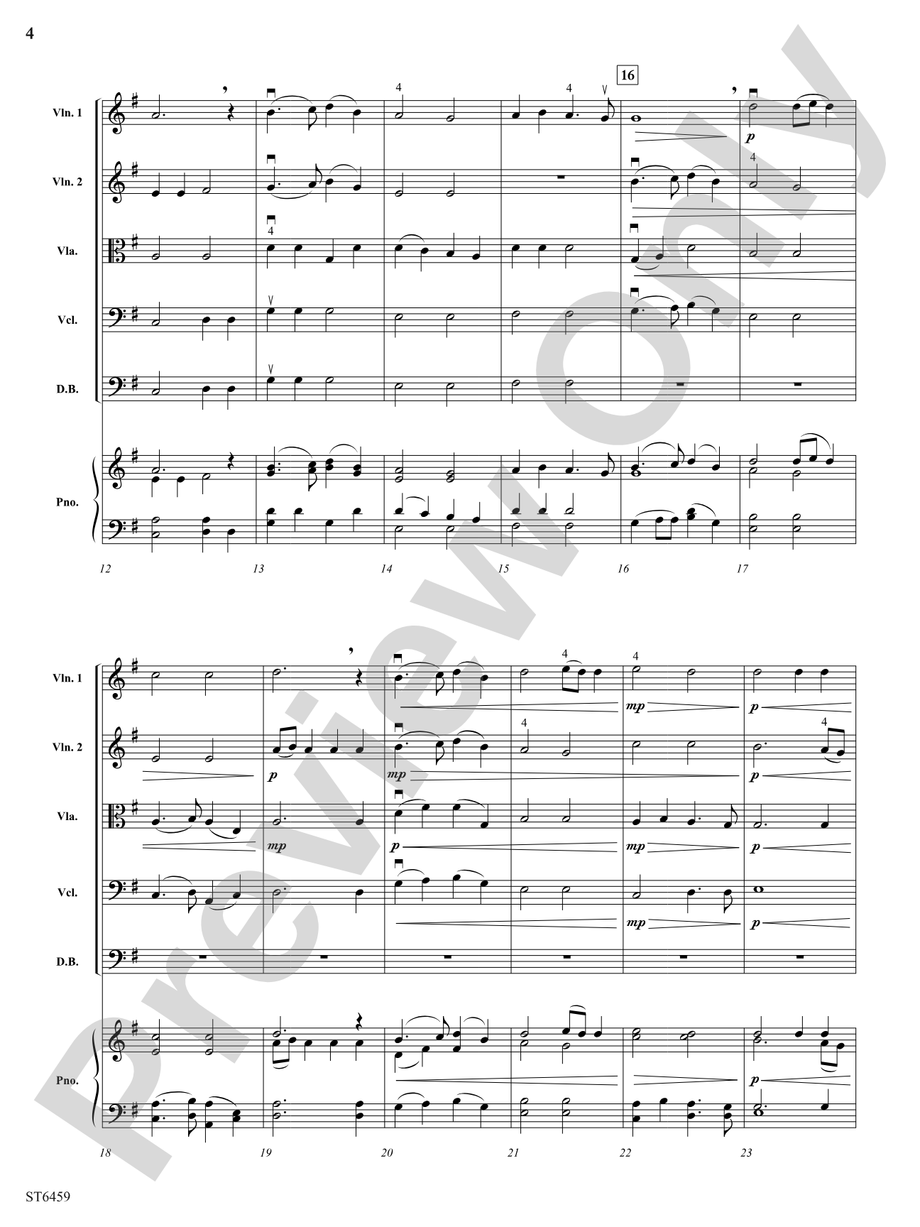 A Midwinter Fantasy: String Orchestra Conductor Score & Parts
