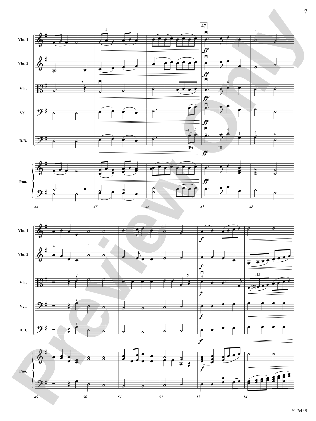 A Midwinter Fantasy: String Orchestra Conductor Score & Parts