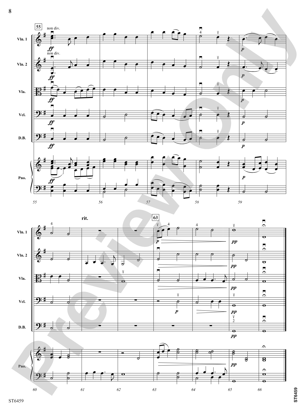 A Midwinter Fantasy: String Orchestra Conductor Score & Parts