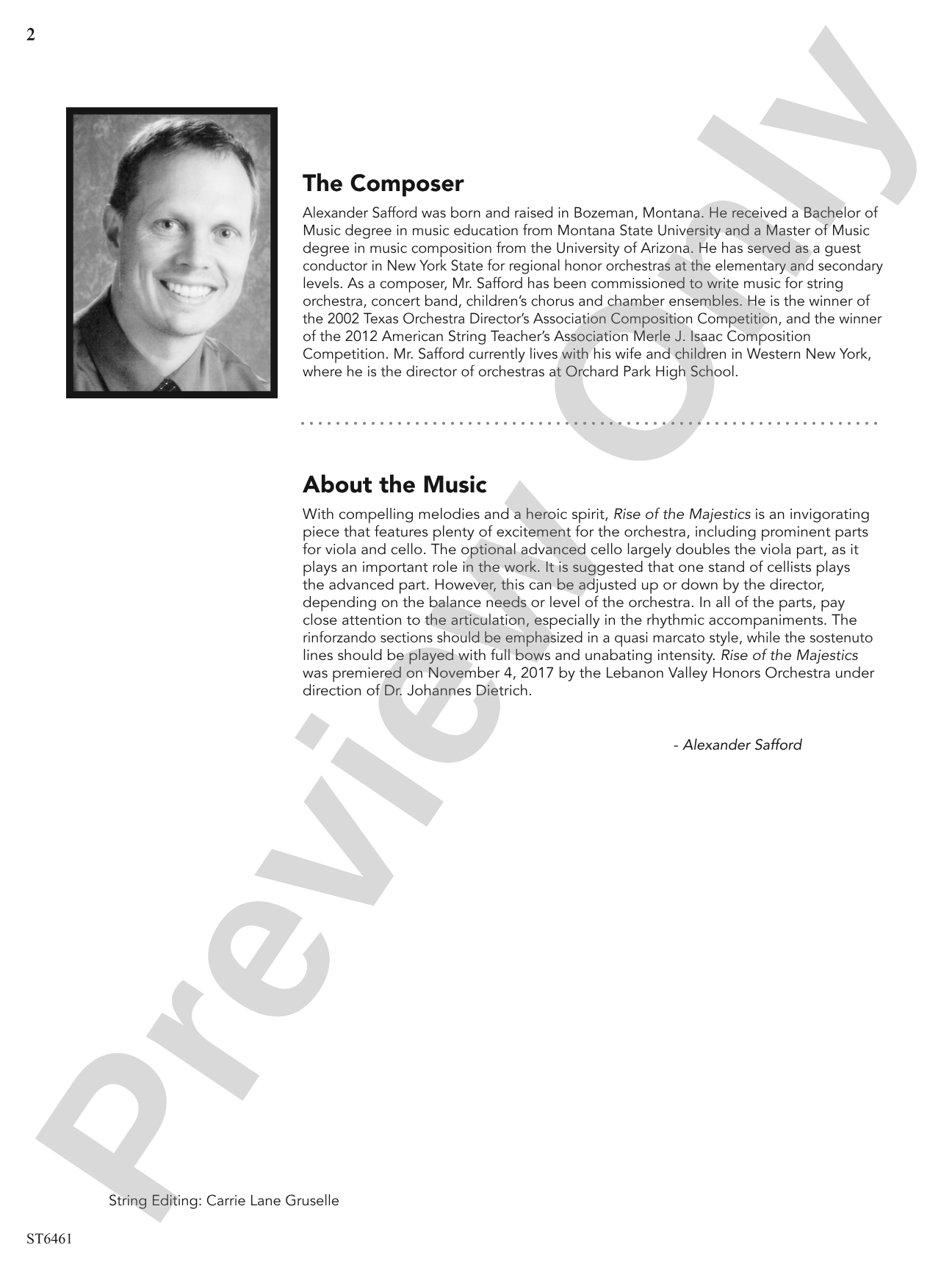 Rise of the Majestics: String Orchestra Conductor Score & Parts
