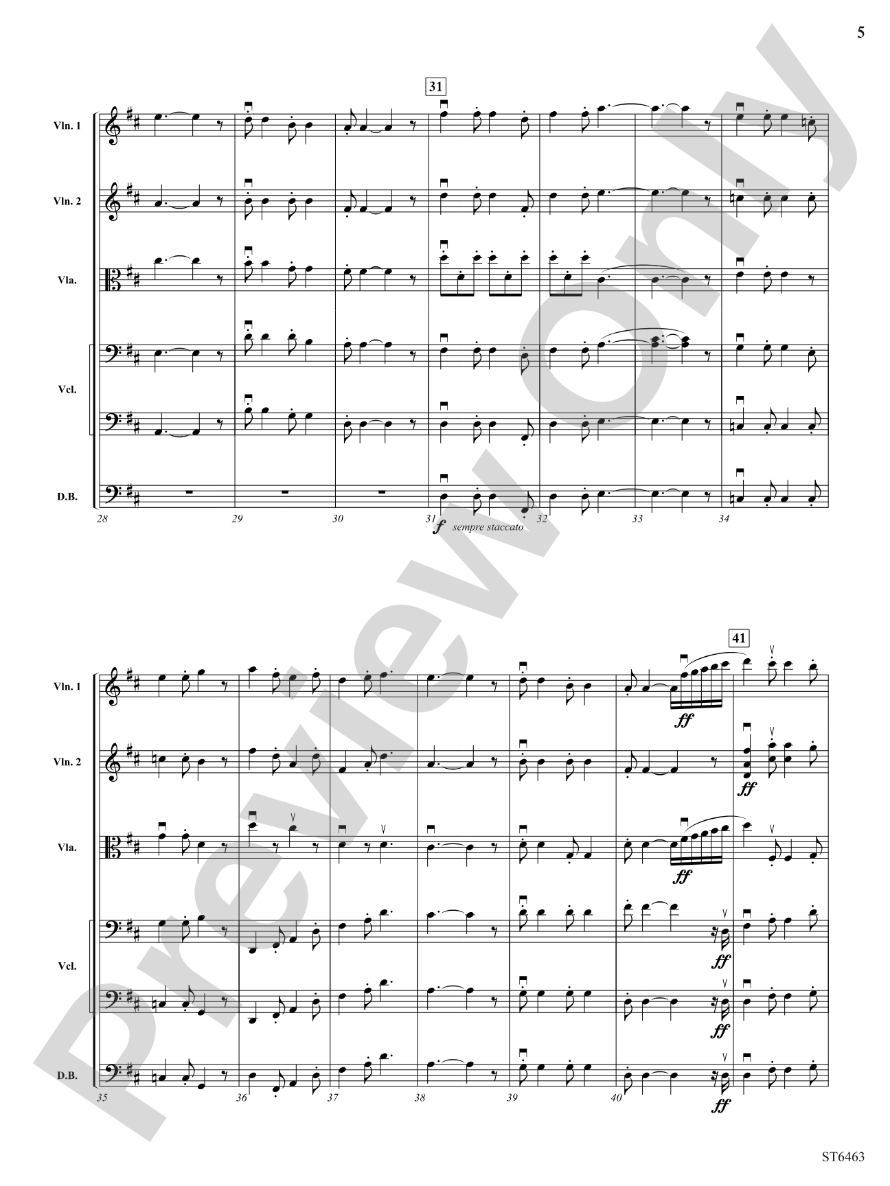 Overture to Rob-Roy: String Orchestra Conductor Score & Parts