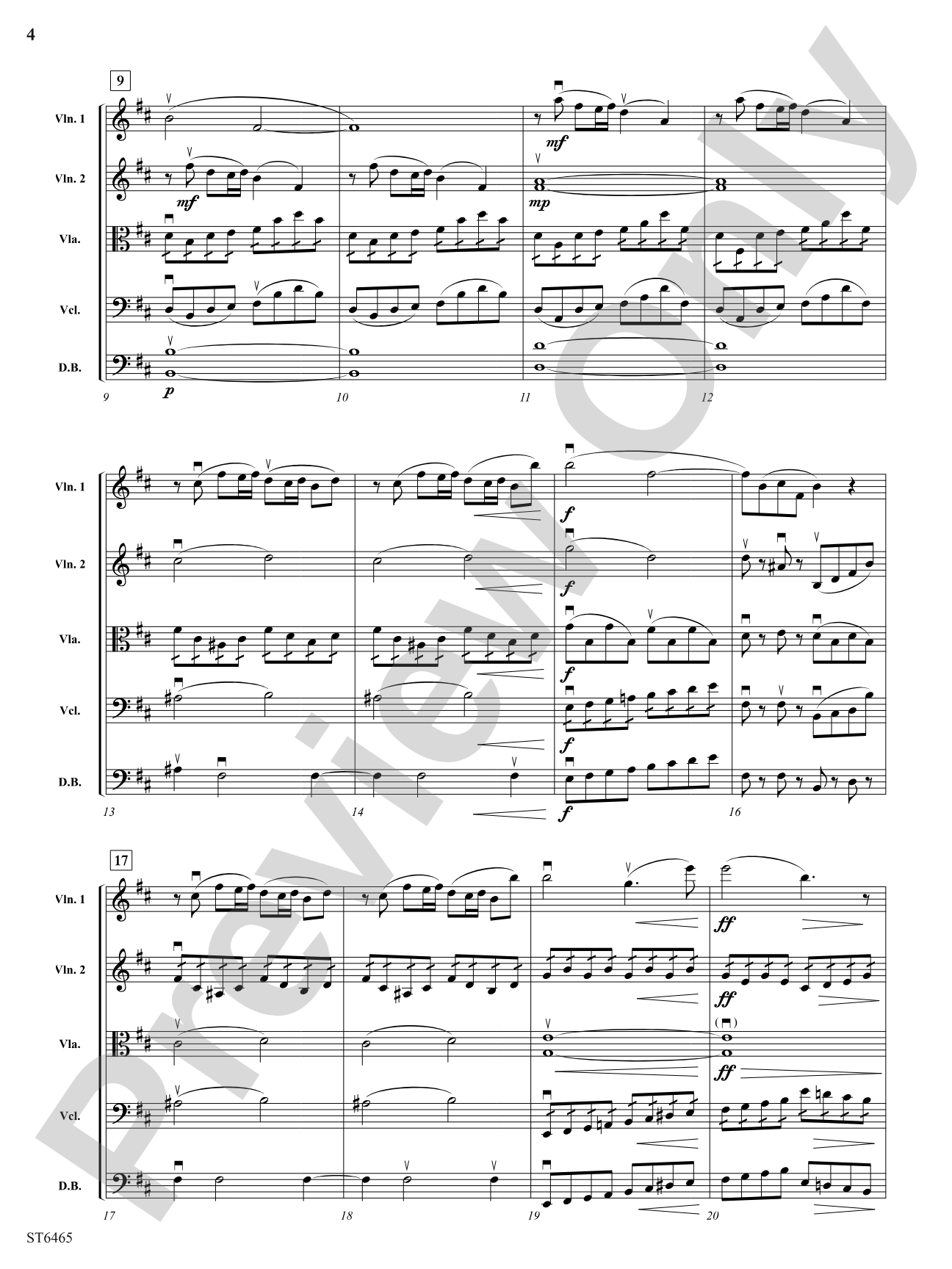 Fingal's Cave: String Orchestra Conductor Score & Parts