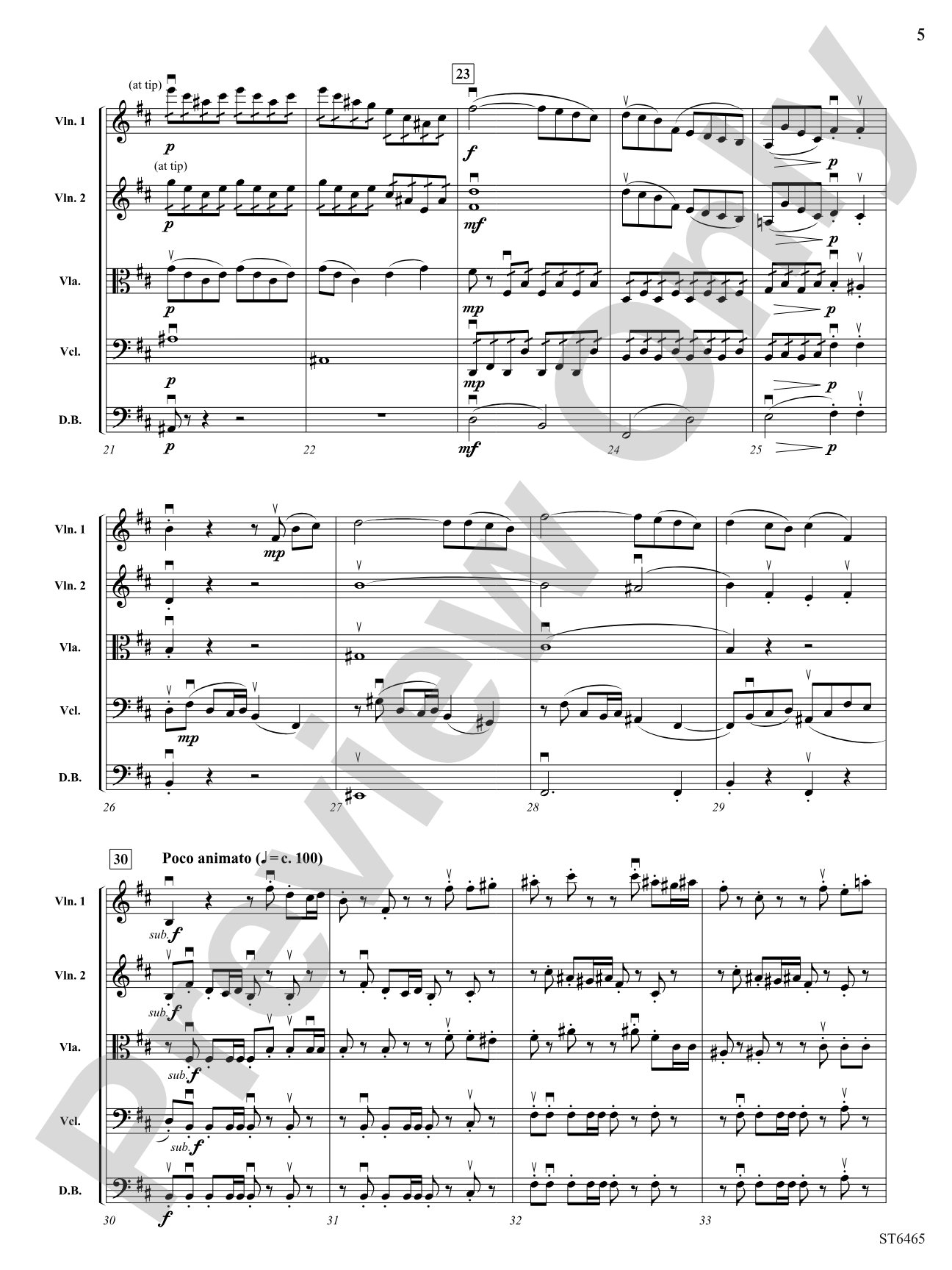 Fingal's Cave: String Orchestra Conductor Score & Parts