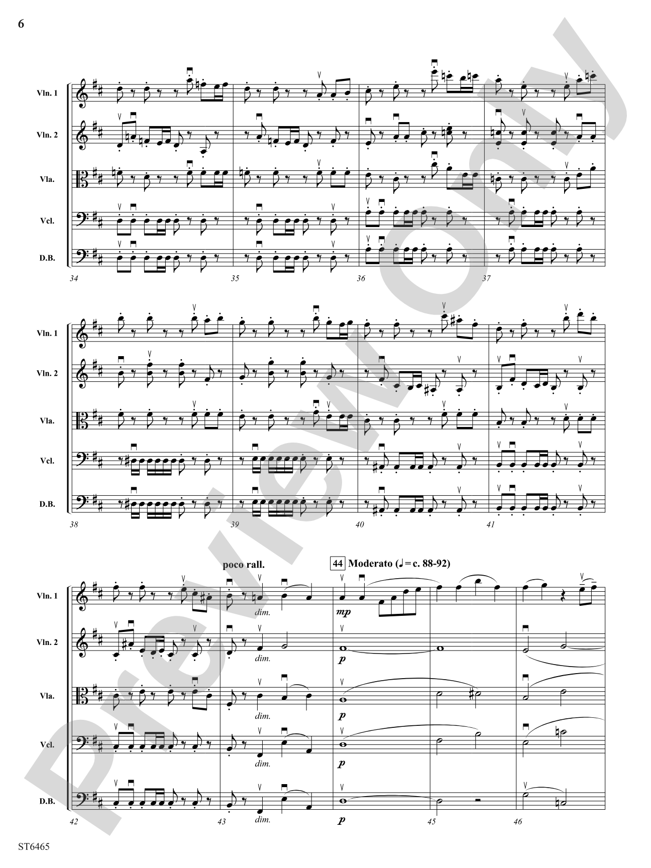 Fingal's Cave: String Orchestra Conductor Score & Parts