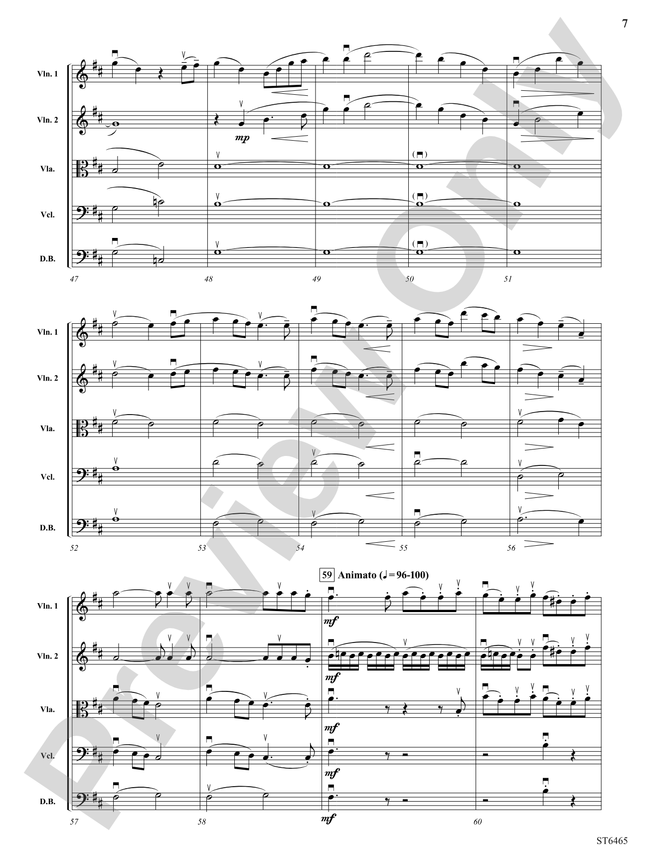 Fingal's Cave: String Orchestra Conductor Score & Parts