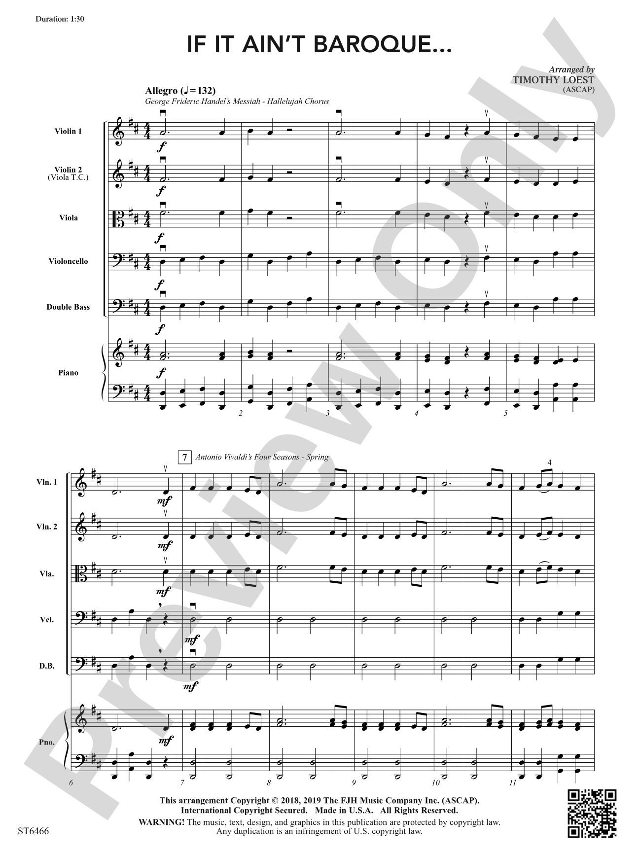 If It Ain't Baroque: String Orchestra Conductor Score & Parts