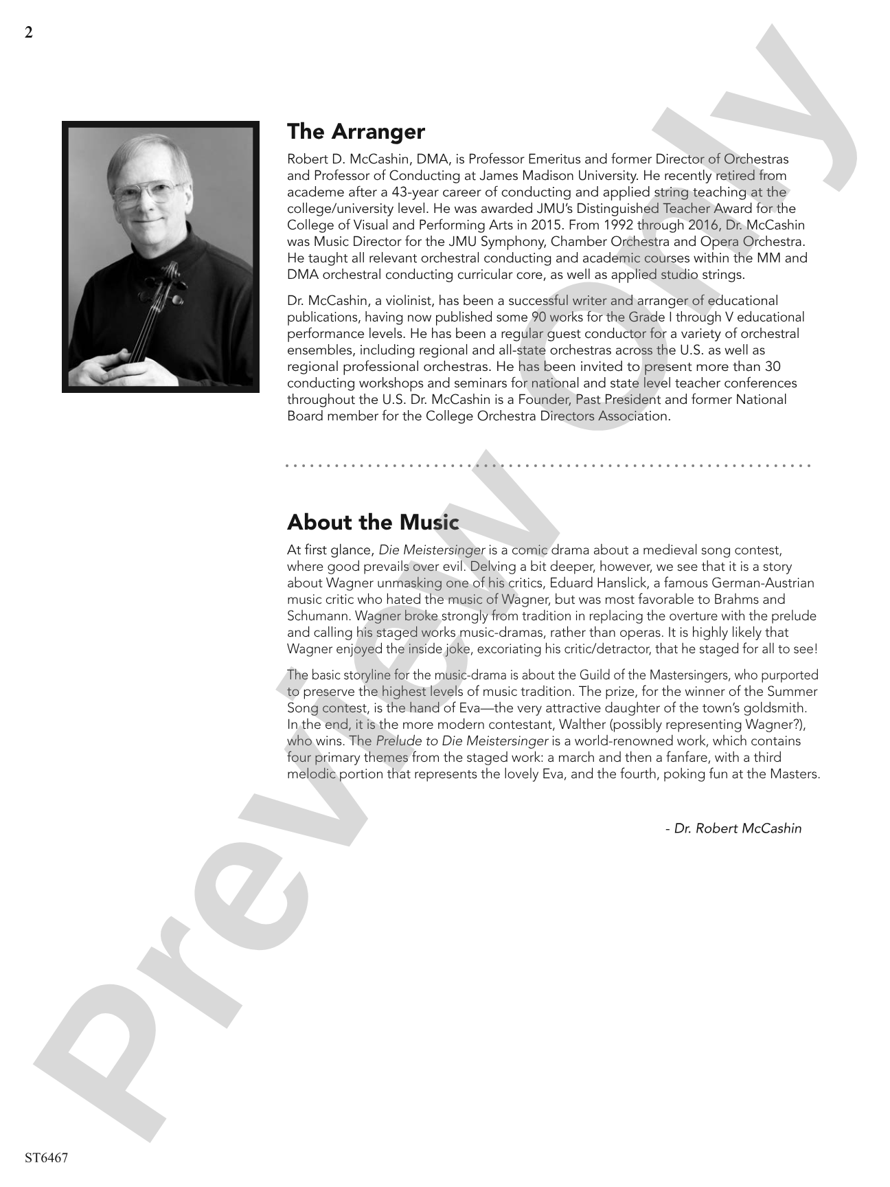 Prelude to Die Miestersinger: String Orchestra Conductor Score & Parts