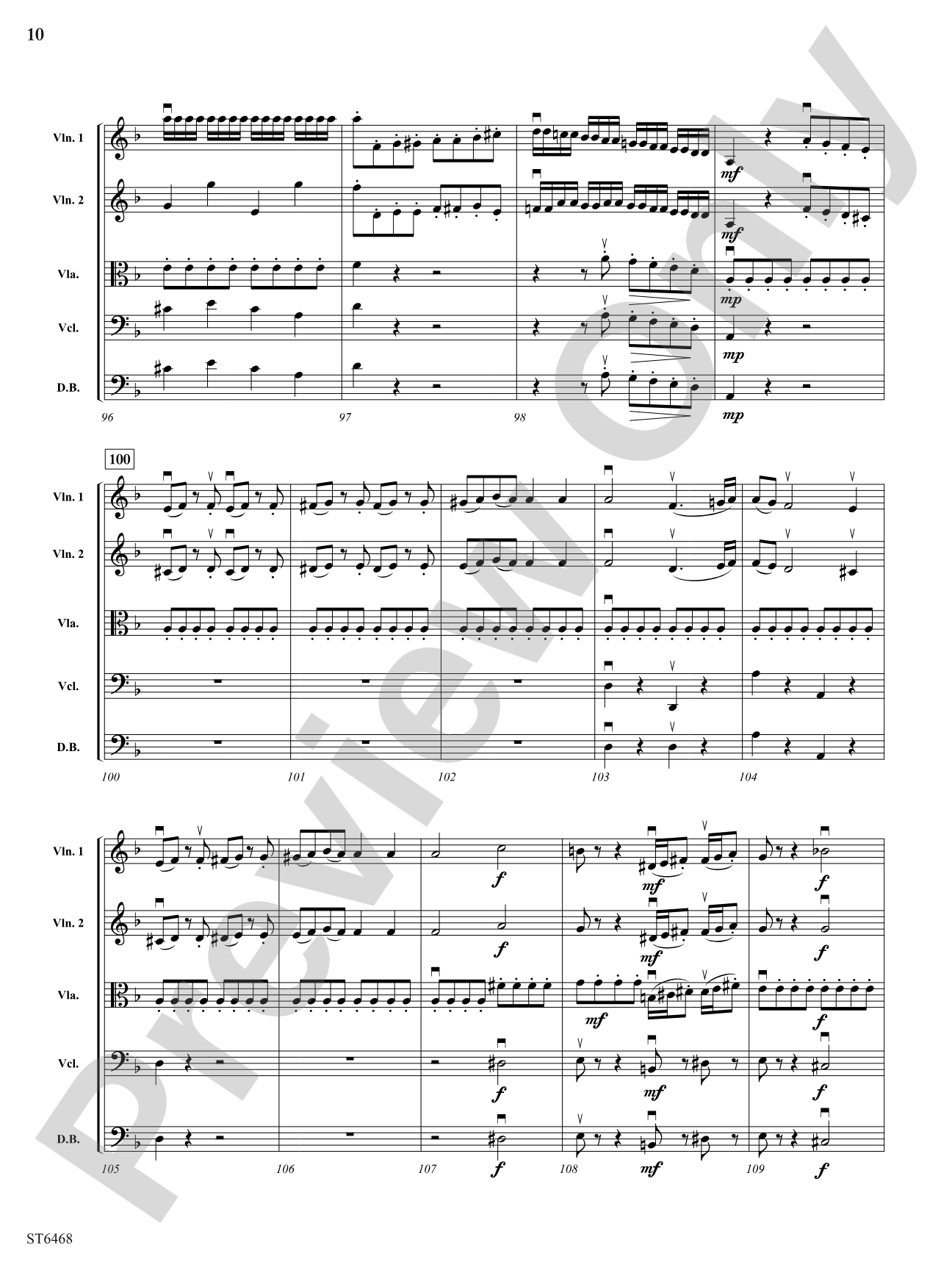 Sinfonia in D Minor: String Orchestra Conductor Score & Parts