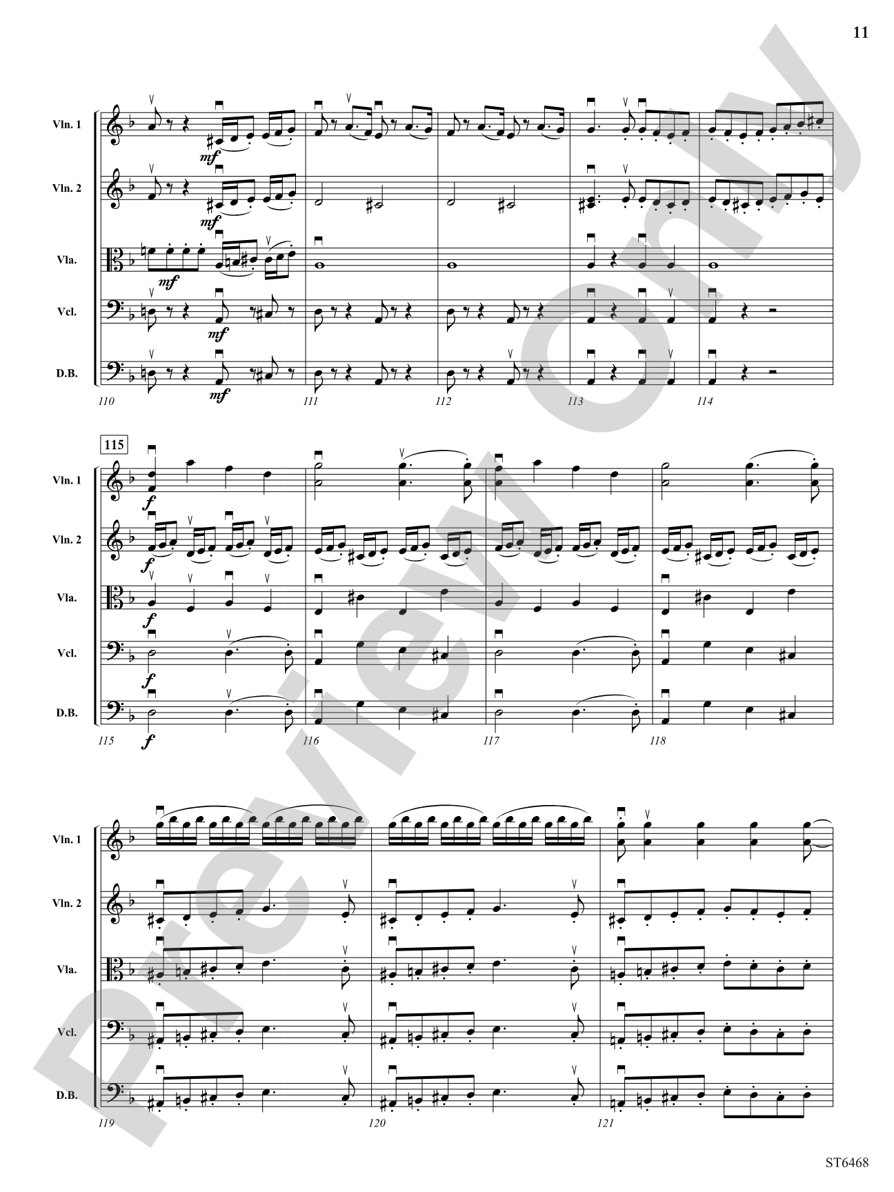 Sinfonia in D Minor: String Orchestra Conductor Score & Parts