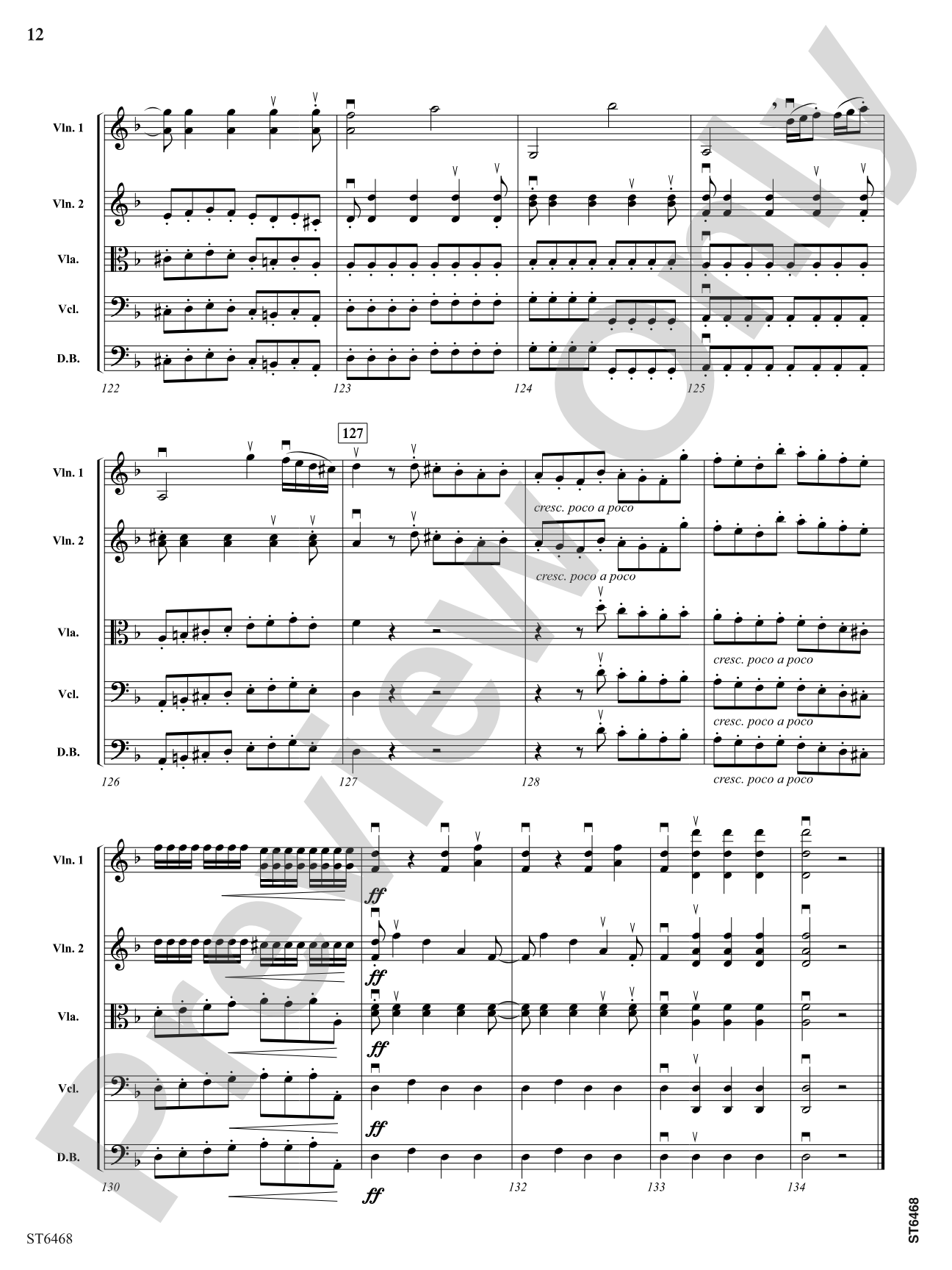 Sinfonia in D Minor: String Orchestra Conductor Score & Parts