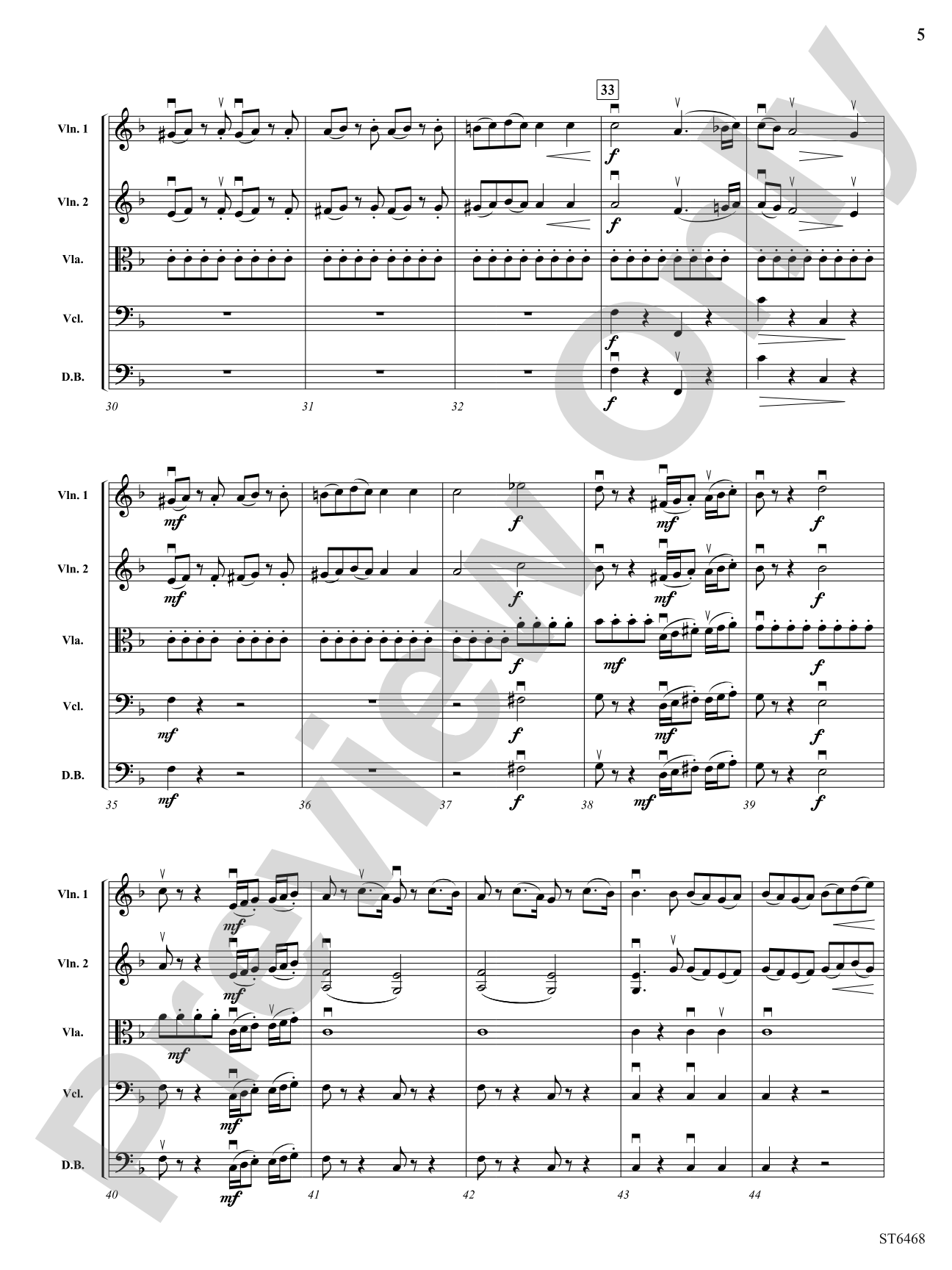 Sinfonia in D Minor: String Orchestra Conductor Score & Parts