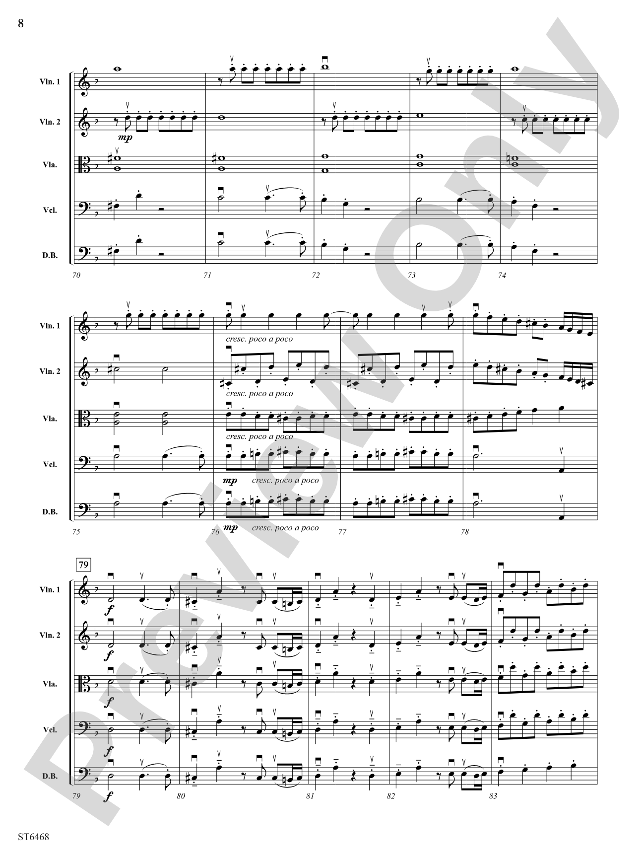 Sinfonia in D Minor: String Orchestra Conductor Score & Parts