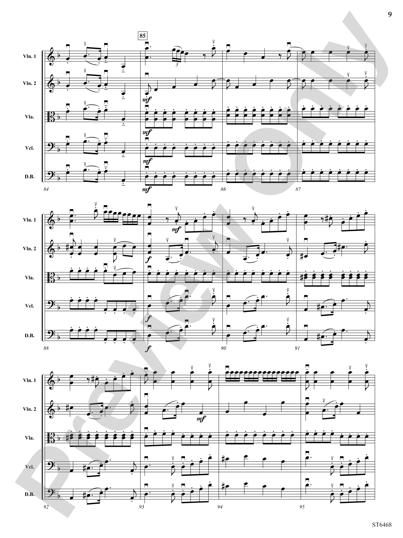 Sinfonia in D Minor: String Orchestra Conductor Score & Parts