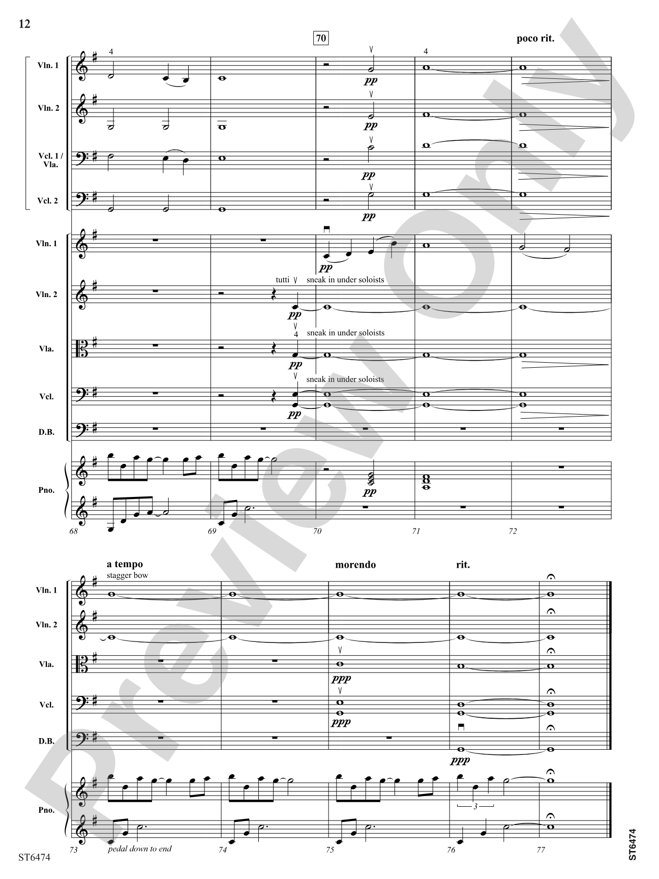 Struggle in the Shadows: String Orchestra Conductor Score & Parts
