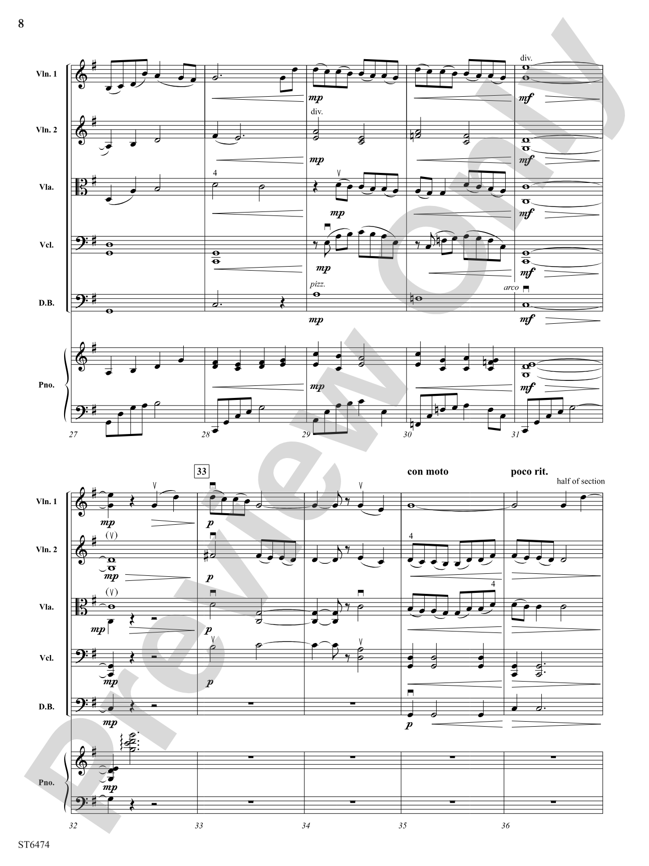 Struggle in the Shadows: String Orchestra Conductor Score & Parts