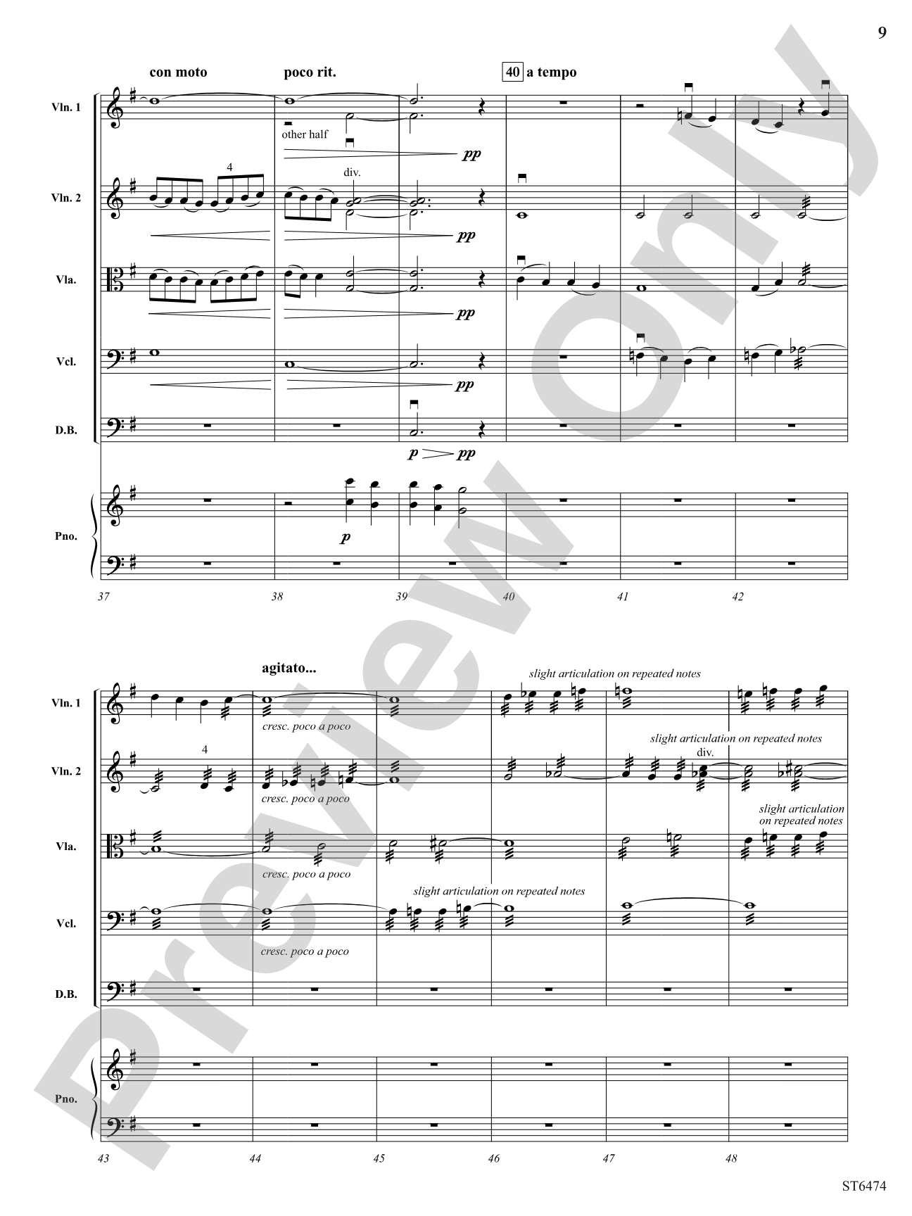 Struggle in the Shadows: String Orchestra Conductor Score & Parts