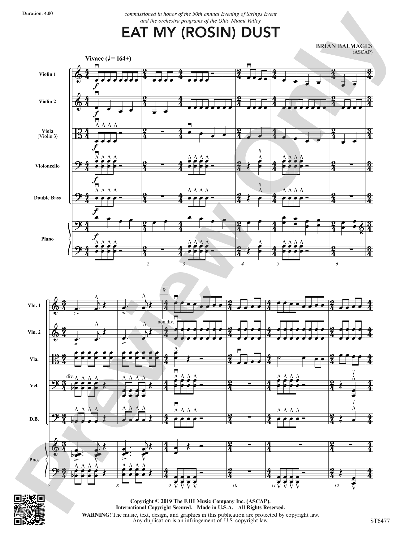 East My (Rosin) Dust: String Orchestra Conductor Score & Parts