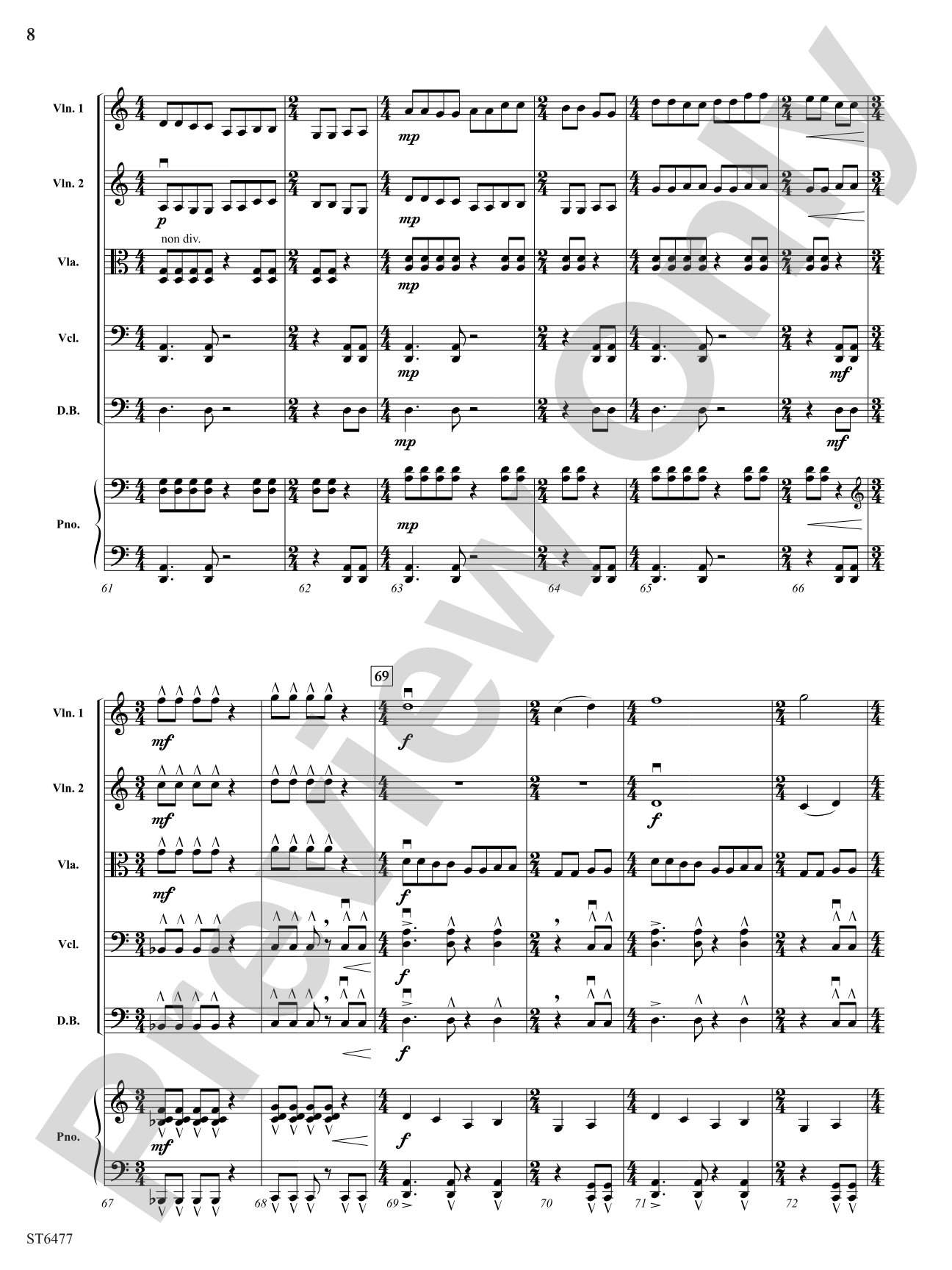 East My (Rosin) Dust: String Orchestra Conductor Score & Parts
