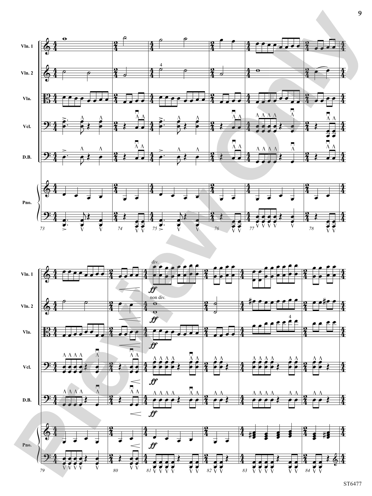 East My (Rosin) Dust: String Orchestra Conductor Score & Parts