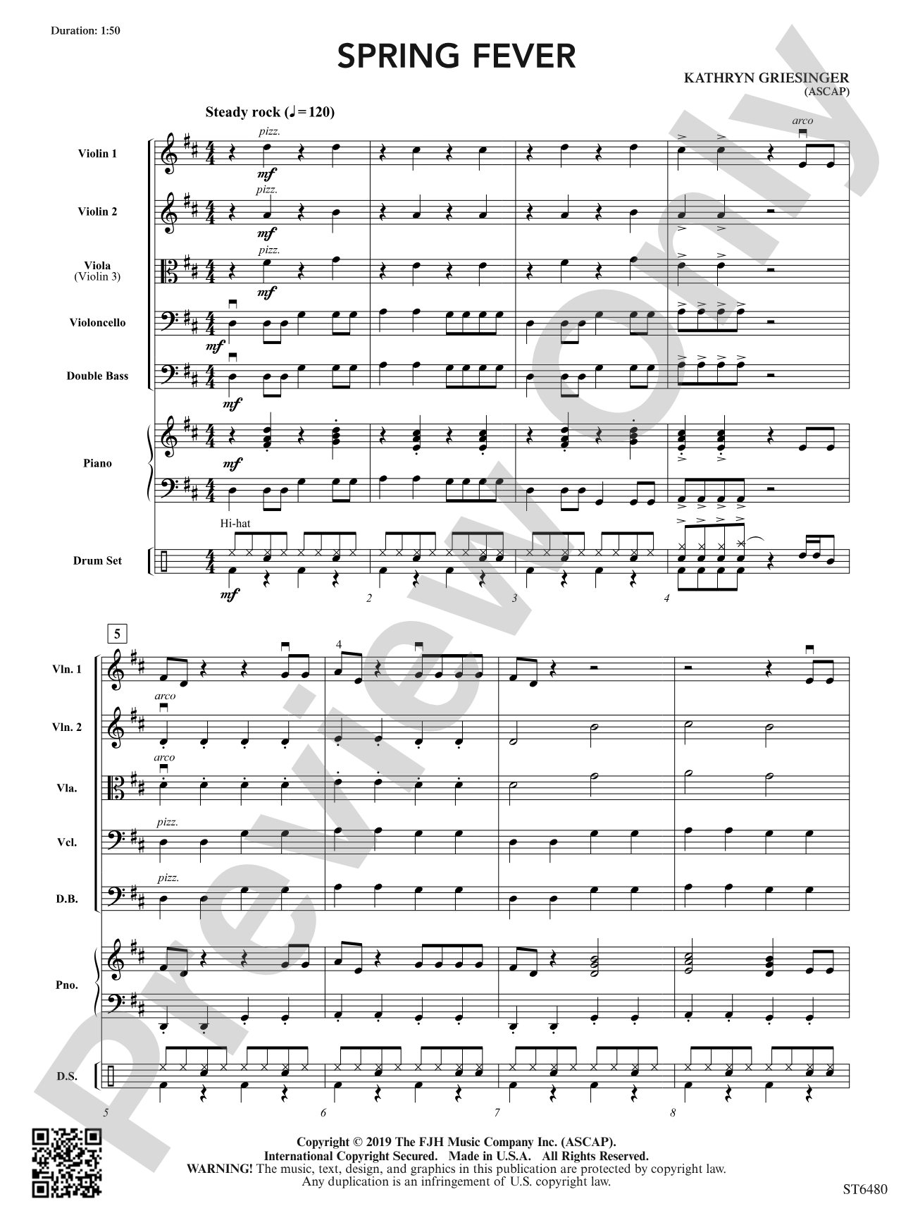 Spring Fever: String Orchestra Conductor Score & Parts