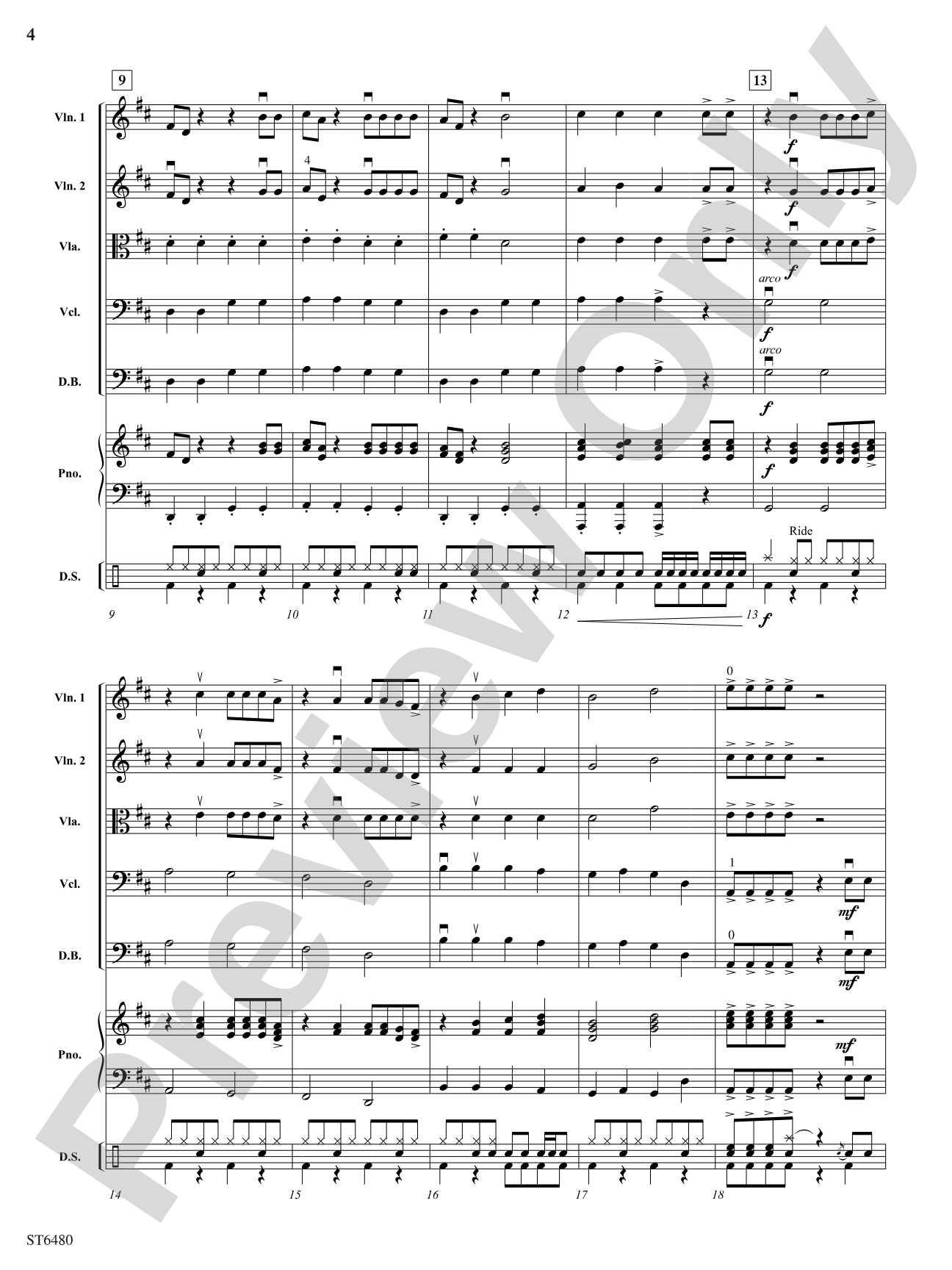 Spring Fever: String Orchestra Conductor Score & Parts