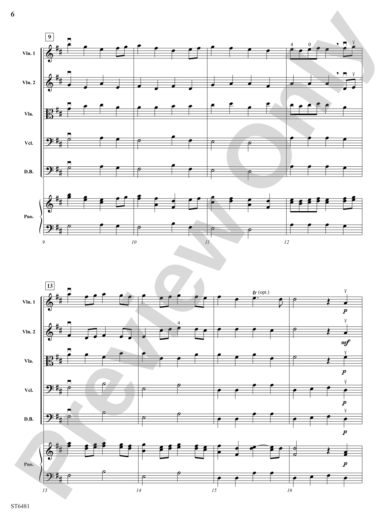 Water Music: String Orchestra Conductor Score & Parts