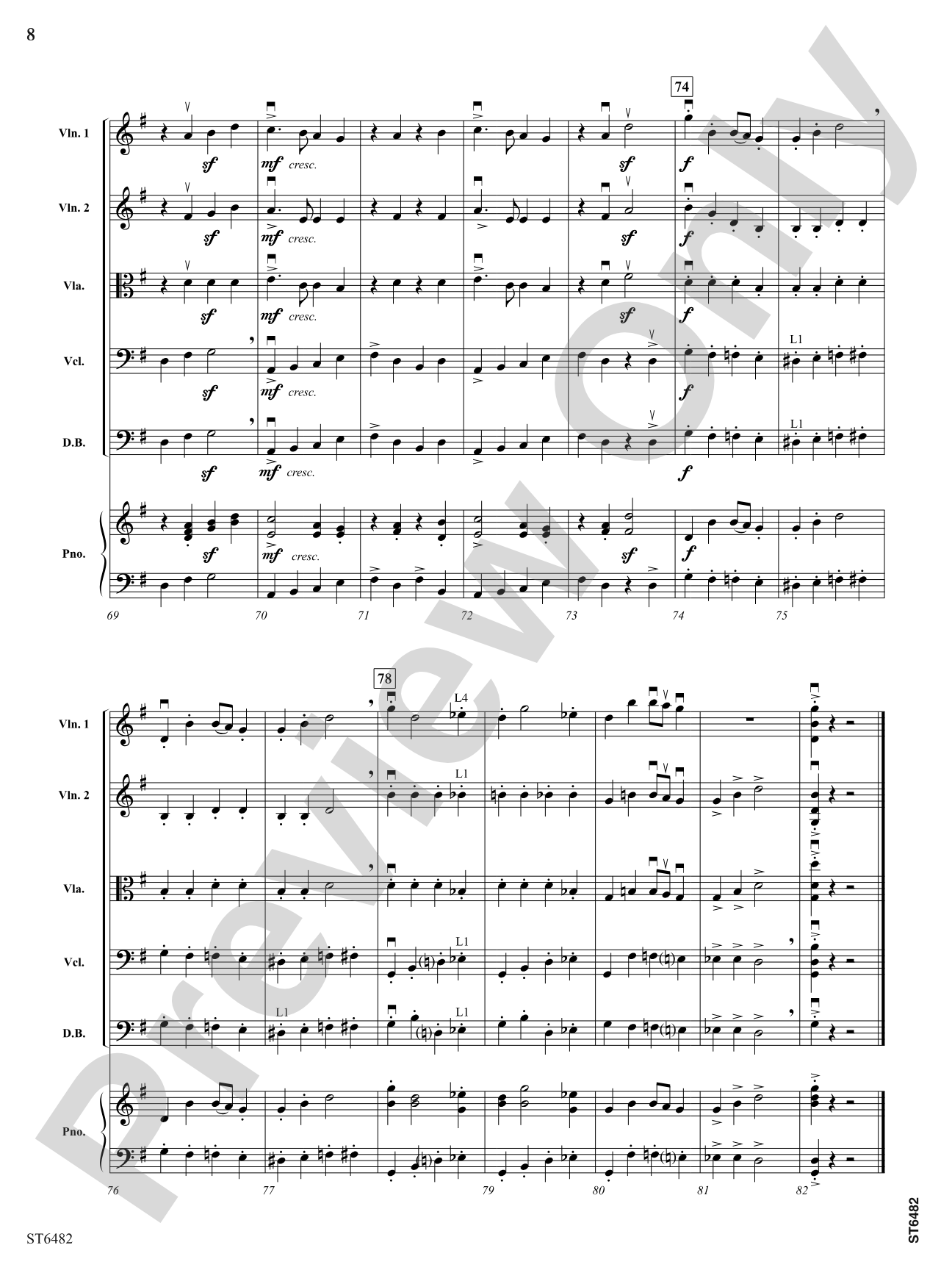 Ukrainian Dance: String Orchestra Conductor Score & Parts