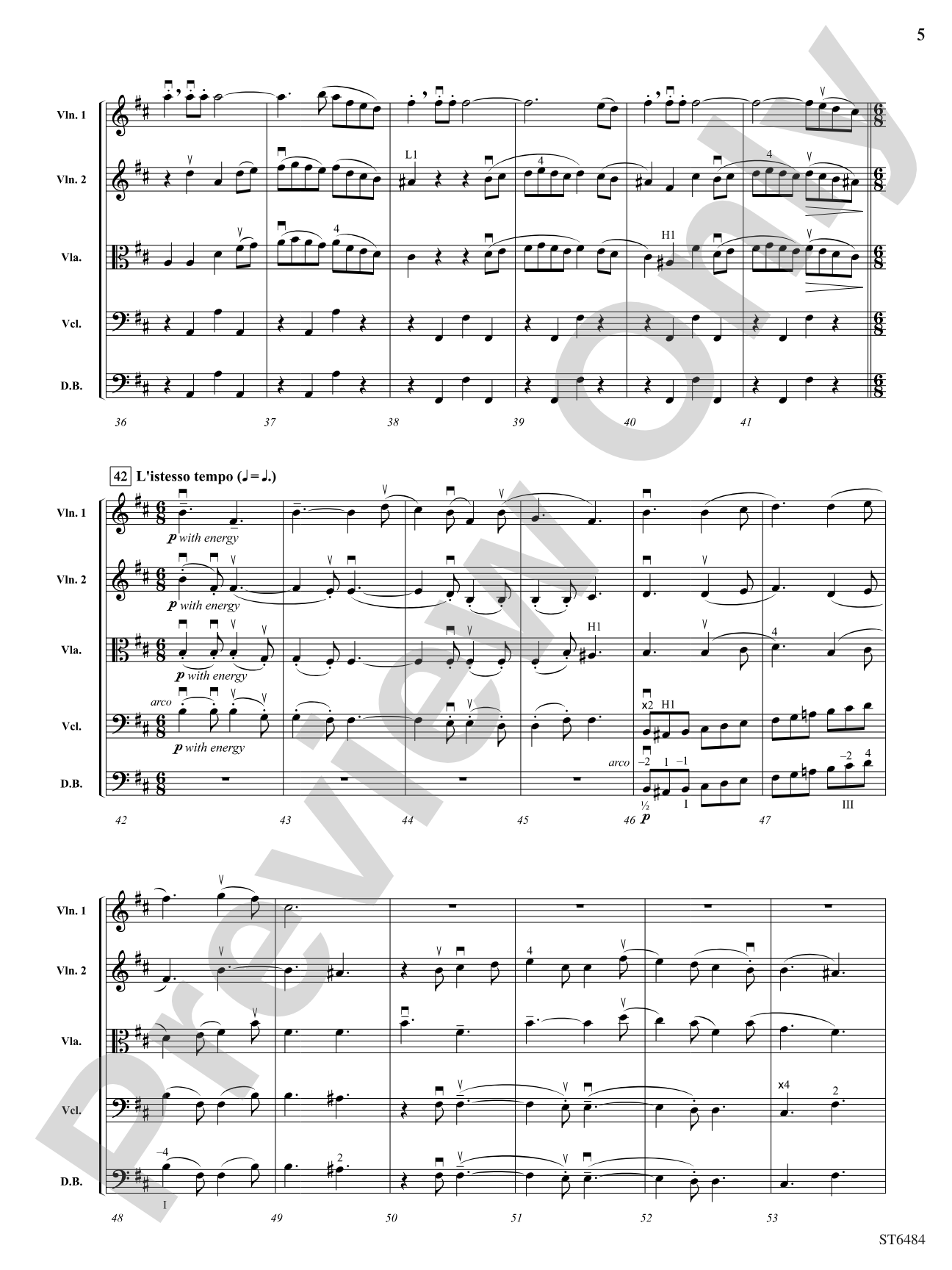 Autumn Harvest: Score