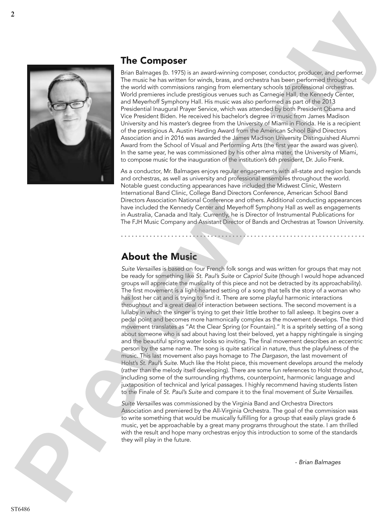 Suite Versailles: String Orchestra Conductor Score & Parts