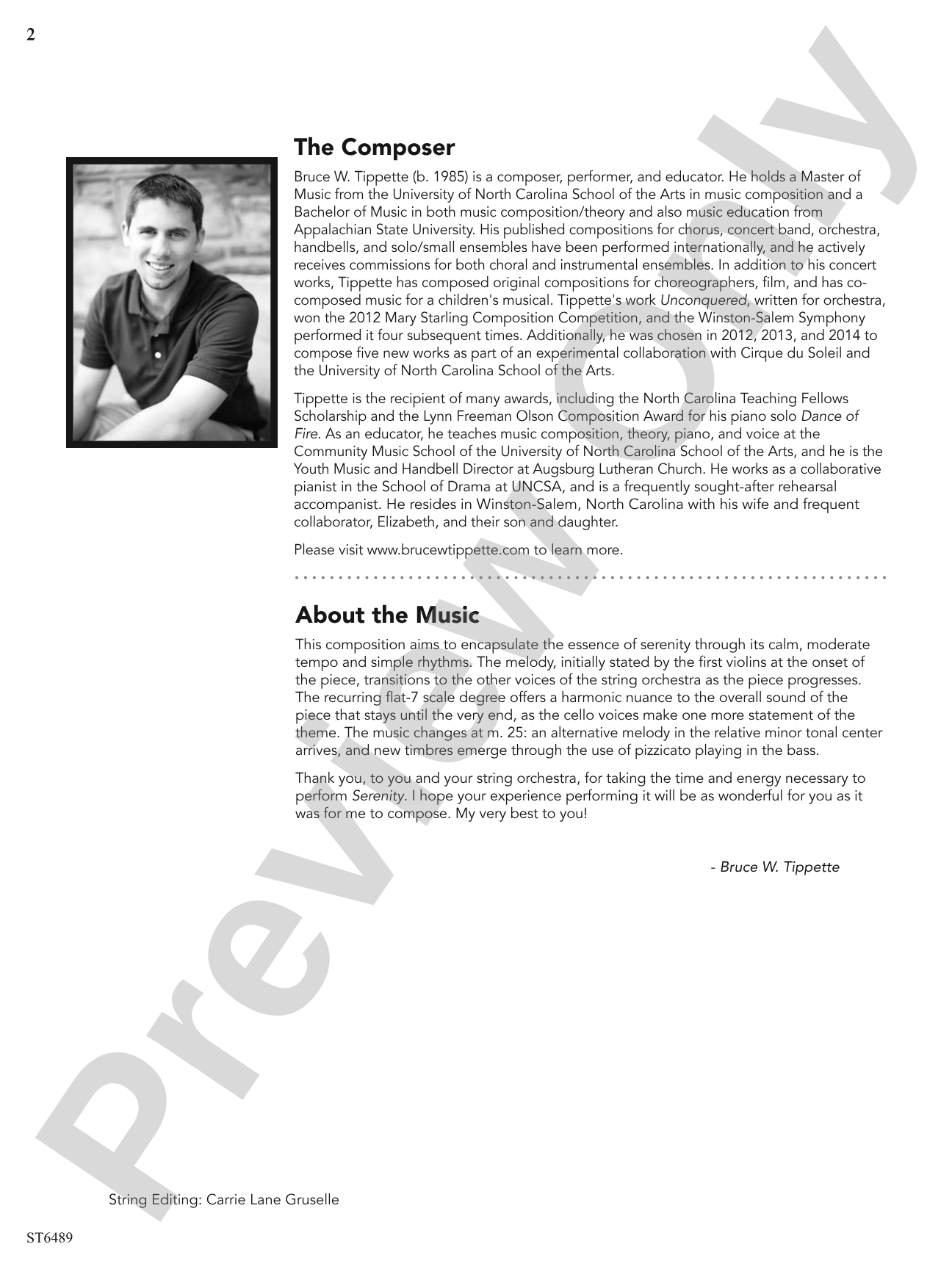 Serenity: String Orchestra Conductor Score & Parts