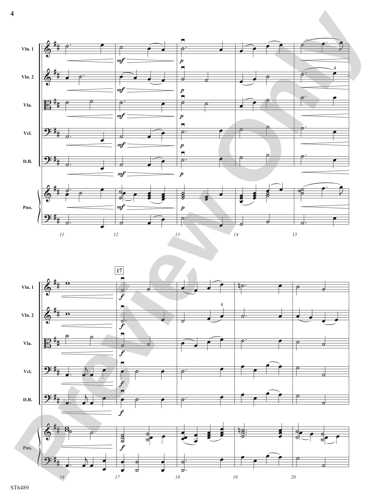 Serenity: String Orchestra Conductor Score & Parts