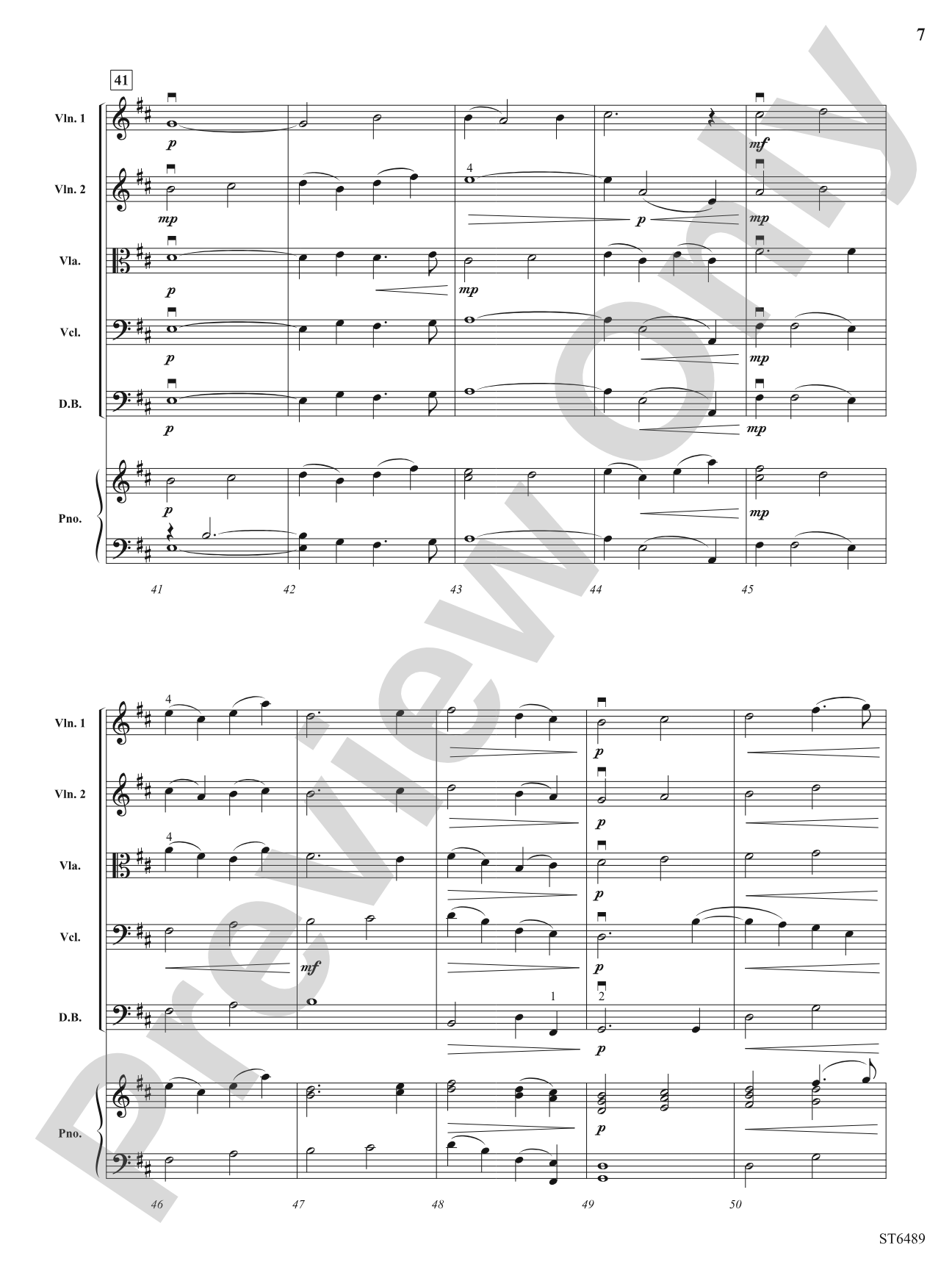Serenity: String Orchestra Conductor Score & Parts