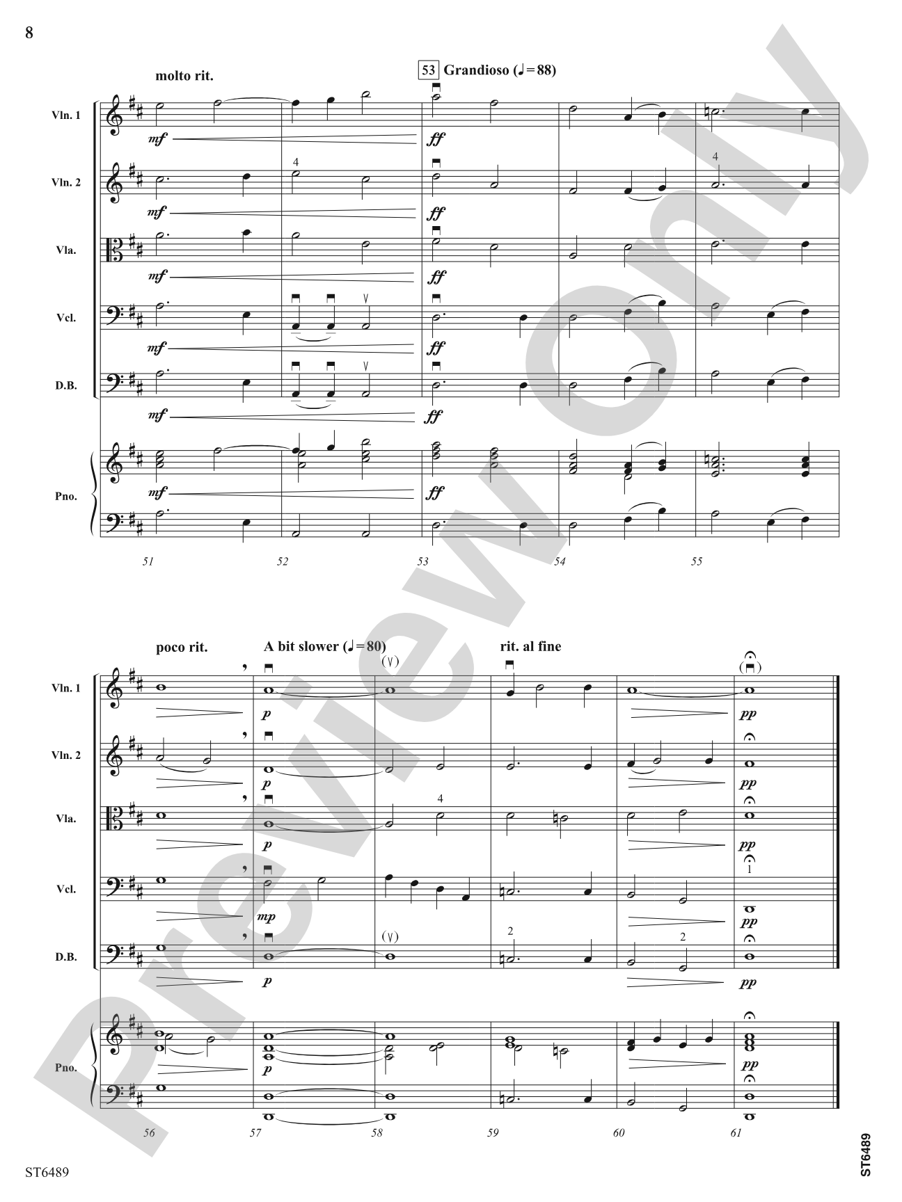 Serenity: String Orchestra Conductor Score & Parts
