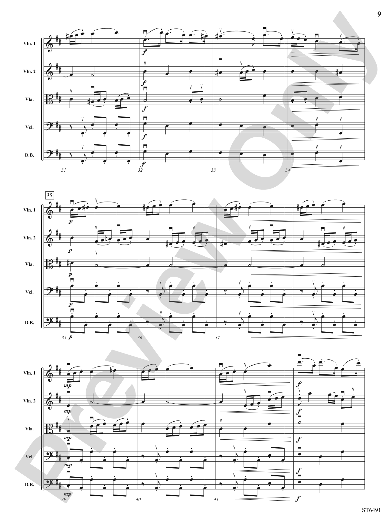 Larghetto and Allegro (from Sonata No. 4): String Orchestra Conductor Score & Parts