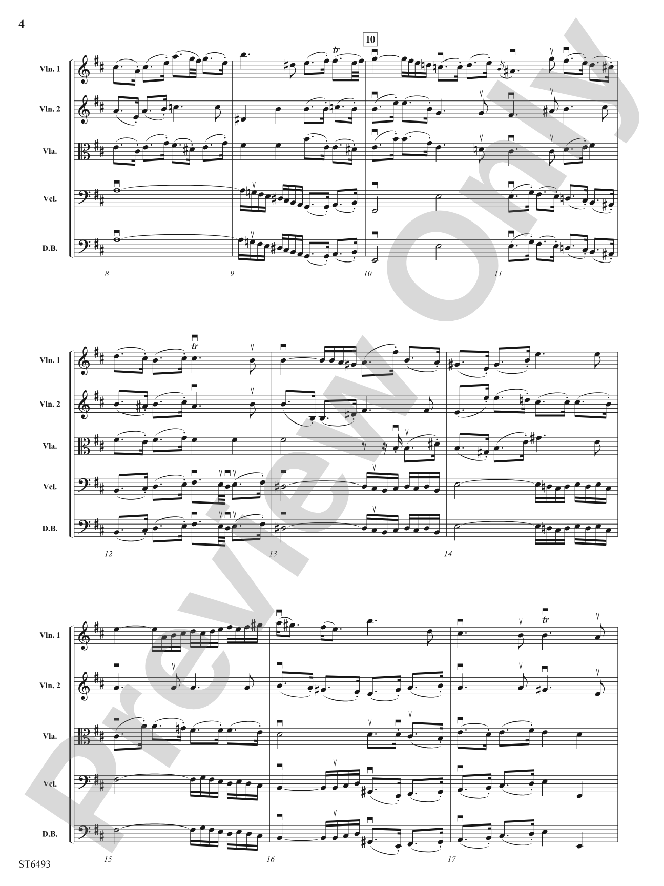 Overture (from Suite No. 3 in D Major): String Orchestra Conductor Score & Parts