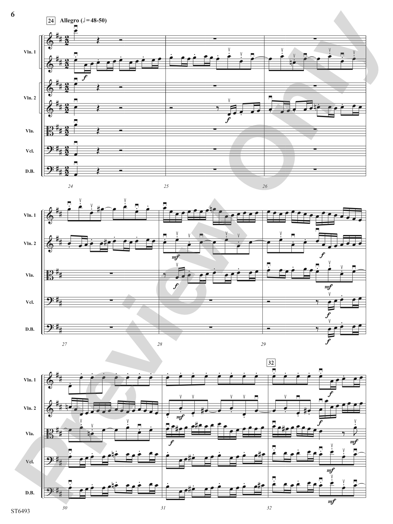 Overture (from Suite No. 3 in D Major): String Orchestra Conductor Score & Parts